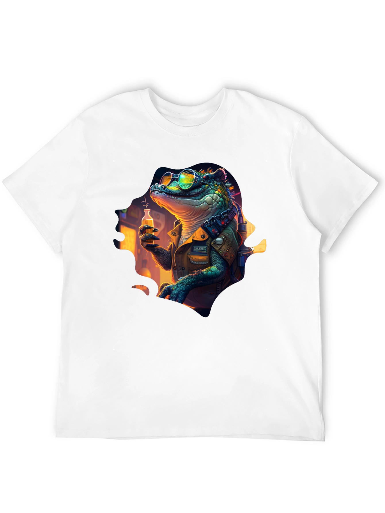 Lizard Scientist Graphic Tee - Black T-Shirt