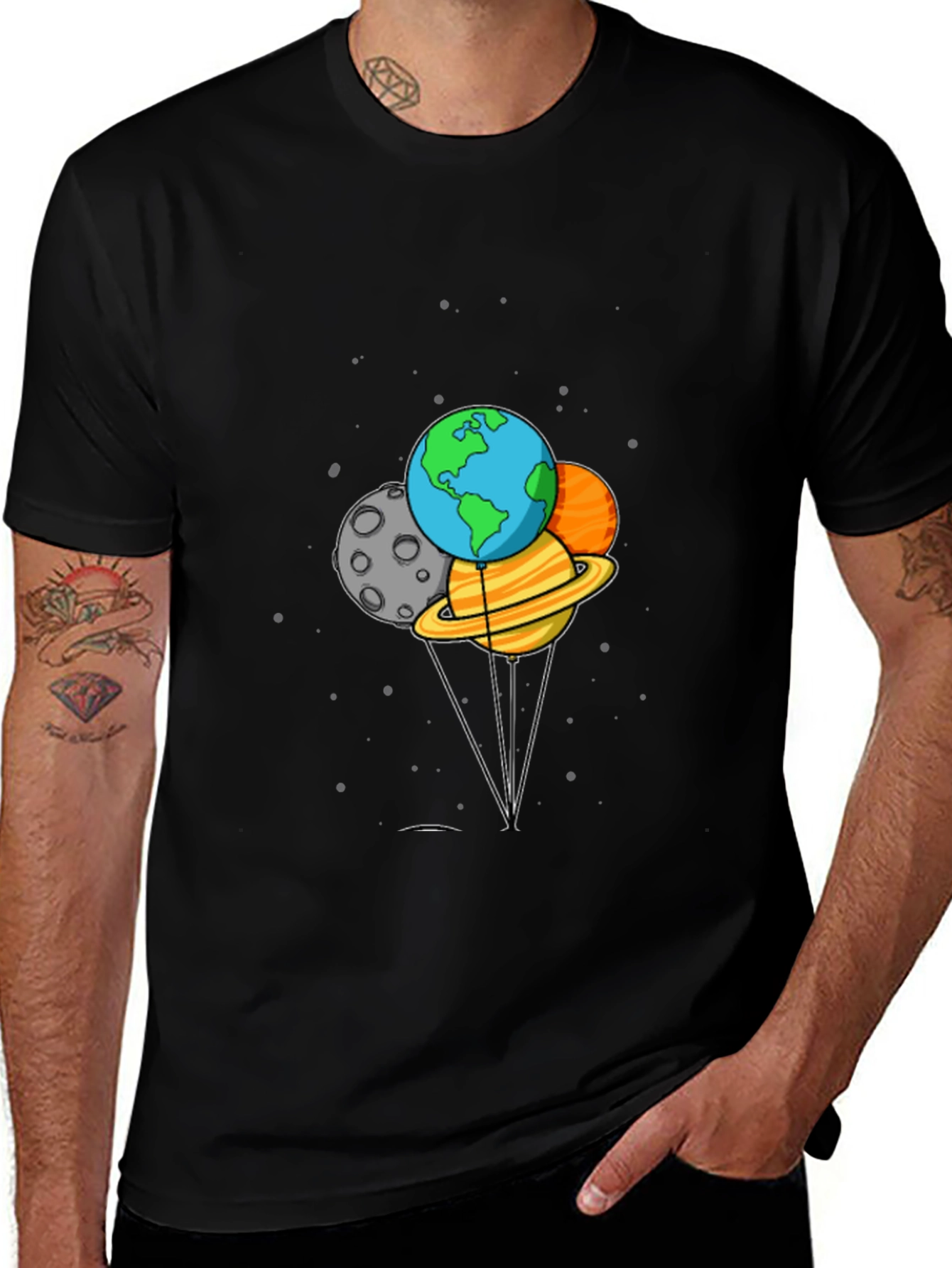 Planetary Balloon Ride Graphic T-Shirt