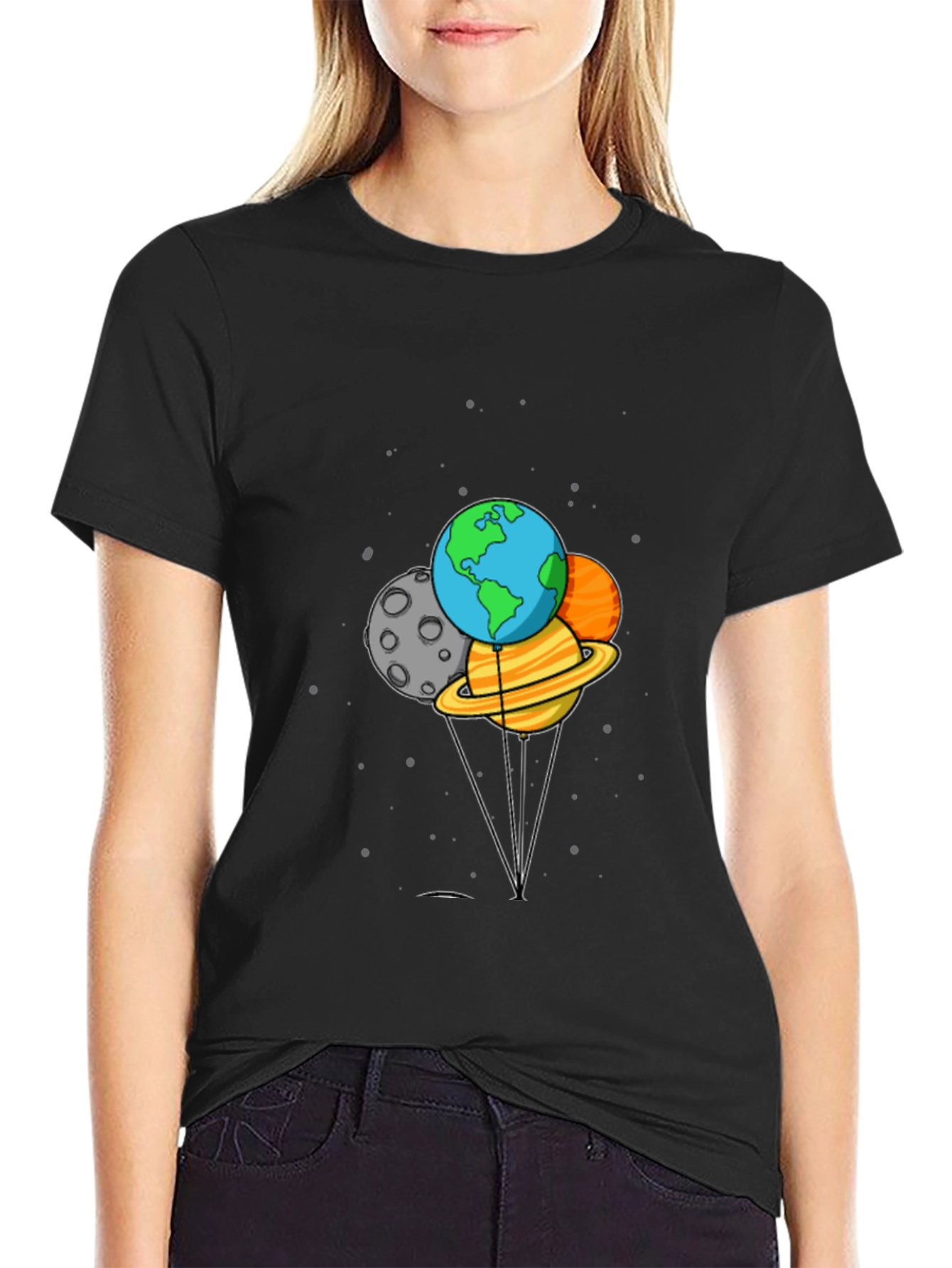 Planetary Balloon Ride Graphic T-Shirt