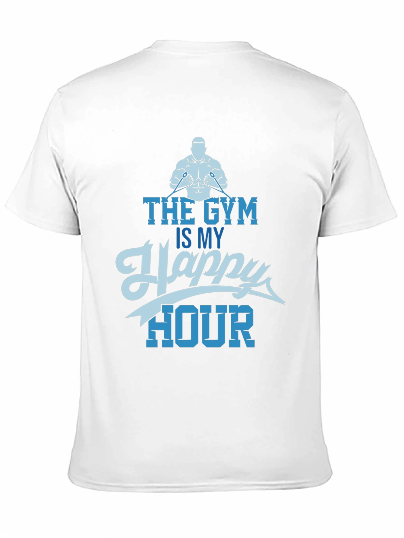 Gym is My Happy Hour Black Graphic Tee