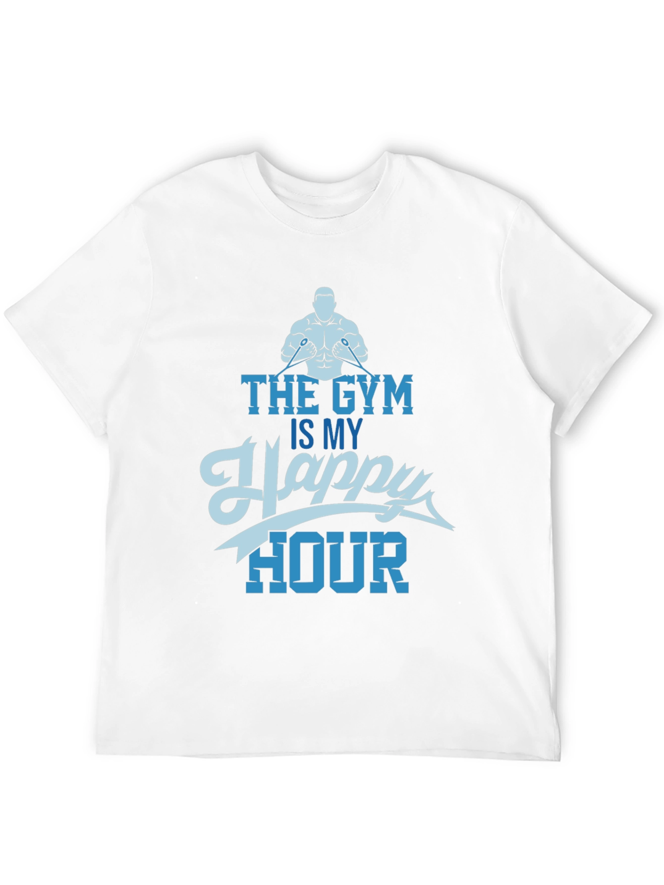 Gym is My Happy Hour Black Graphic Tee