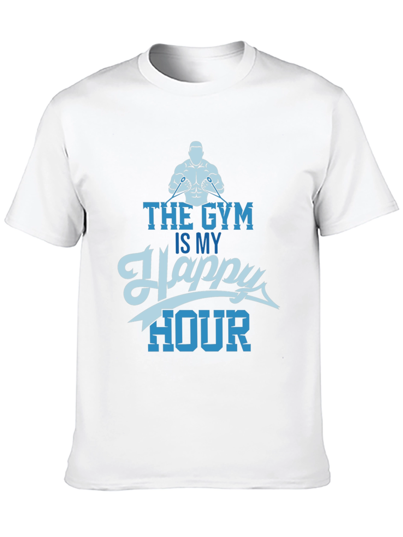 Gym is My Happy Hour Black Graphic Tee