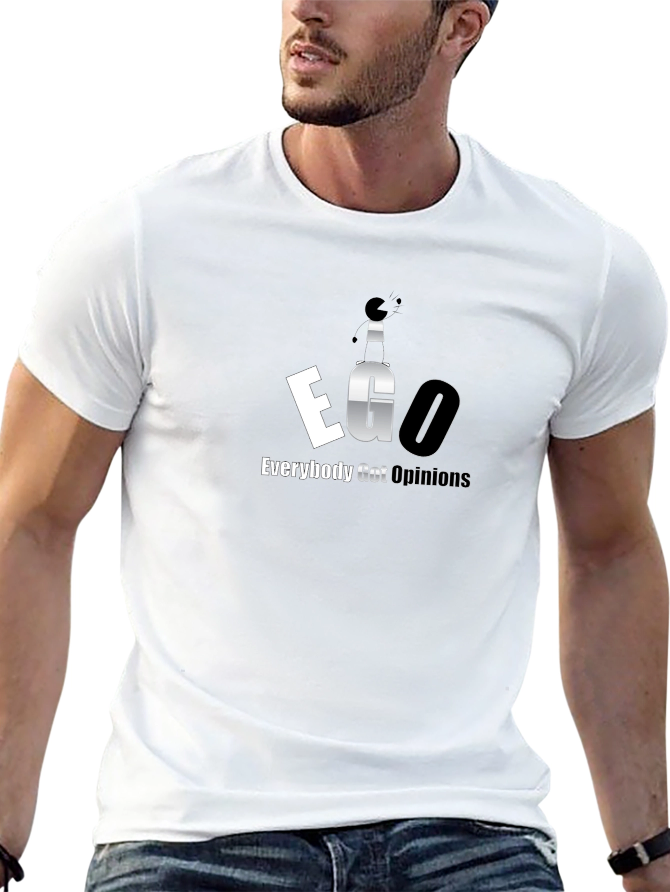 EGO Everybody Got Opinions Graphic T-Shirt