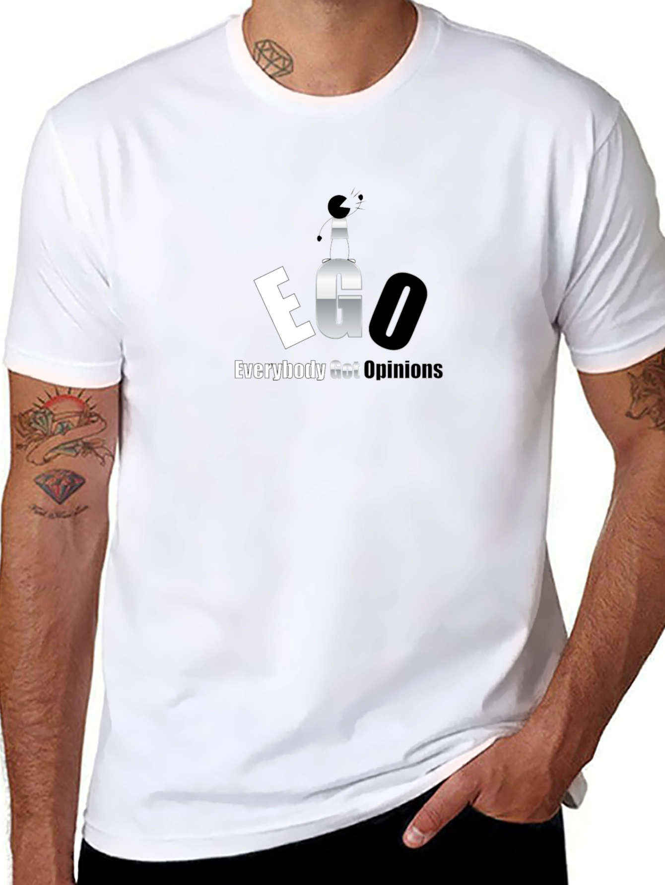 EGO Everybody Got Opinions Graphic T-Shirt