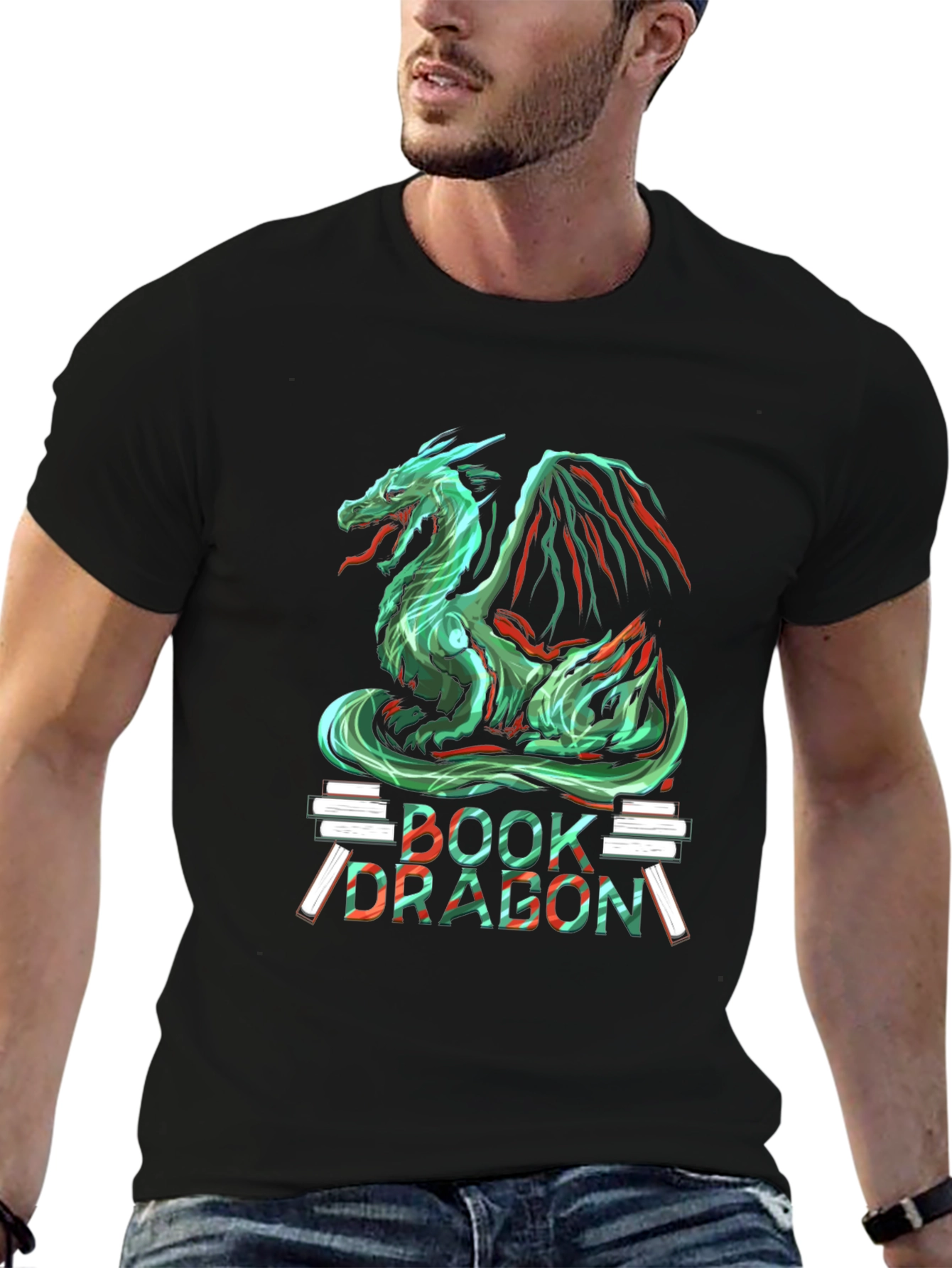 Book Dragon Graphic T-Shirt