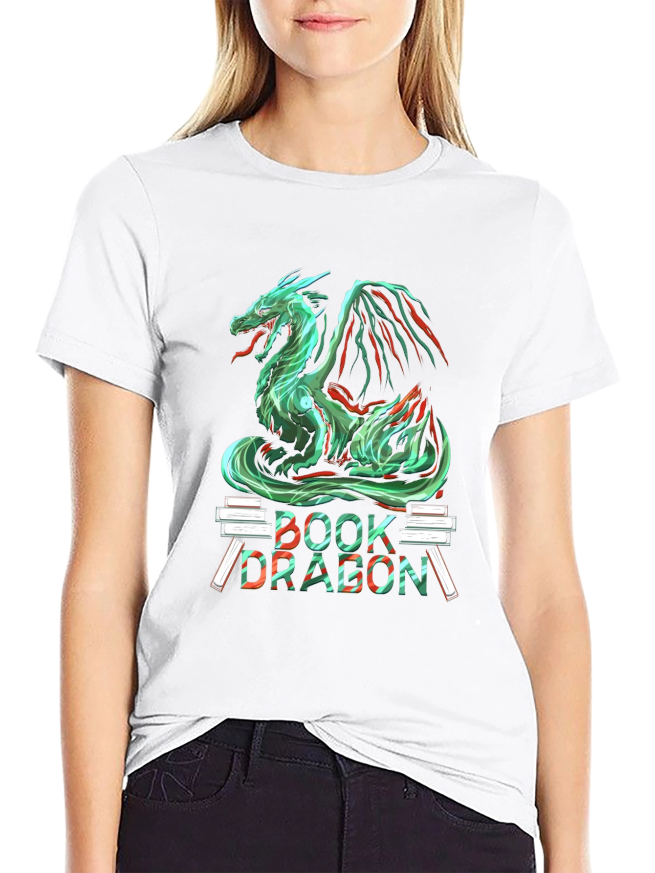 Book Dragon Graphic T-Shirt