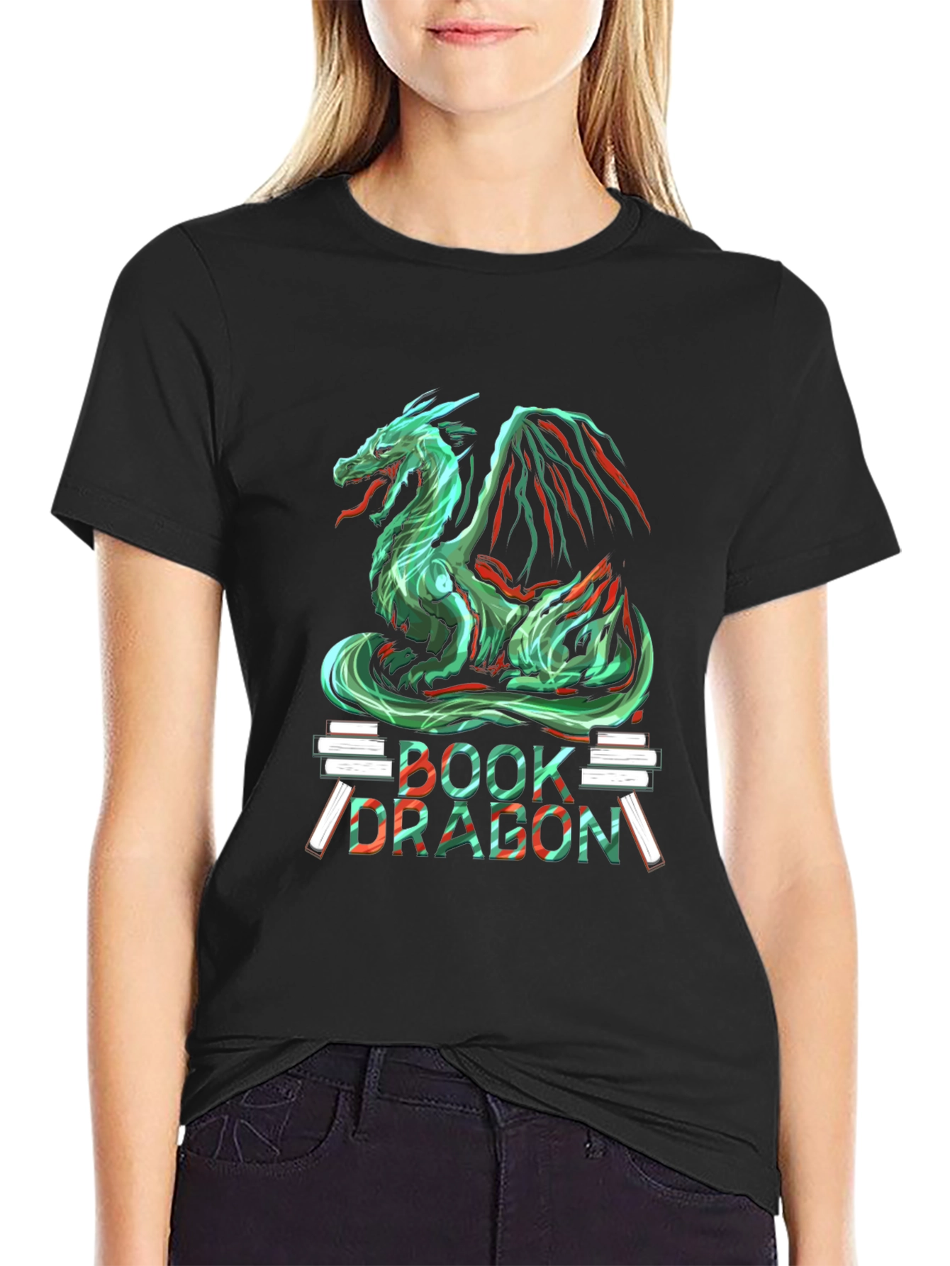 Book Dragon Graphic T-Shirt
