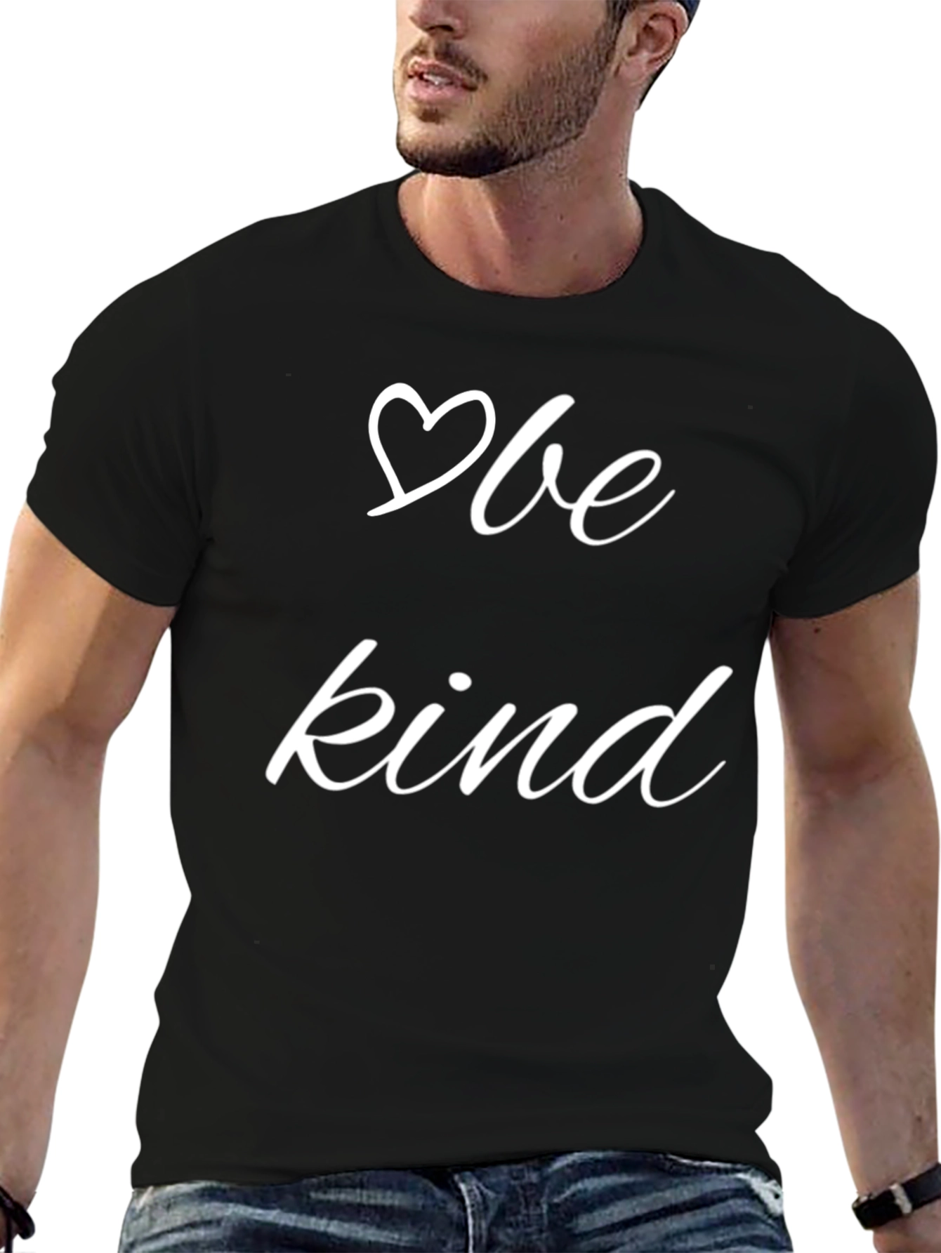Be Kind Black T-Shirt - Positive Message Tee