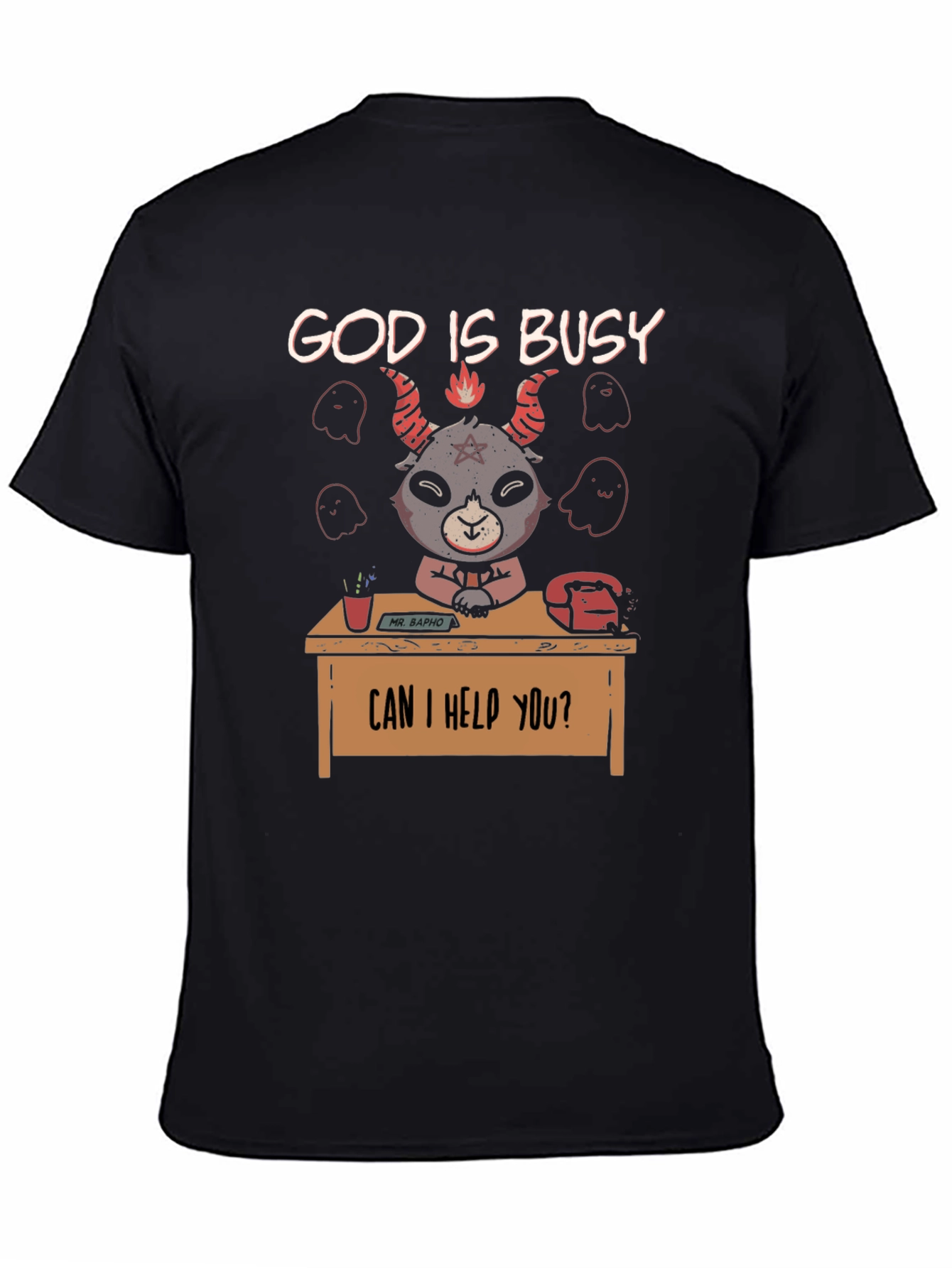 God Is Busy Baphomet Graphic Tee