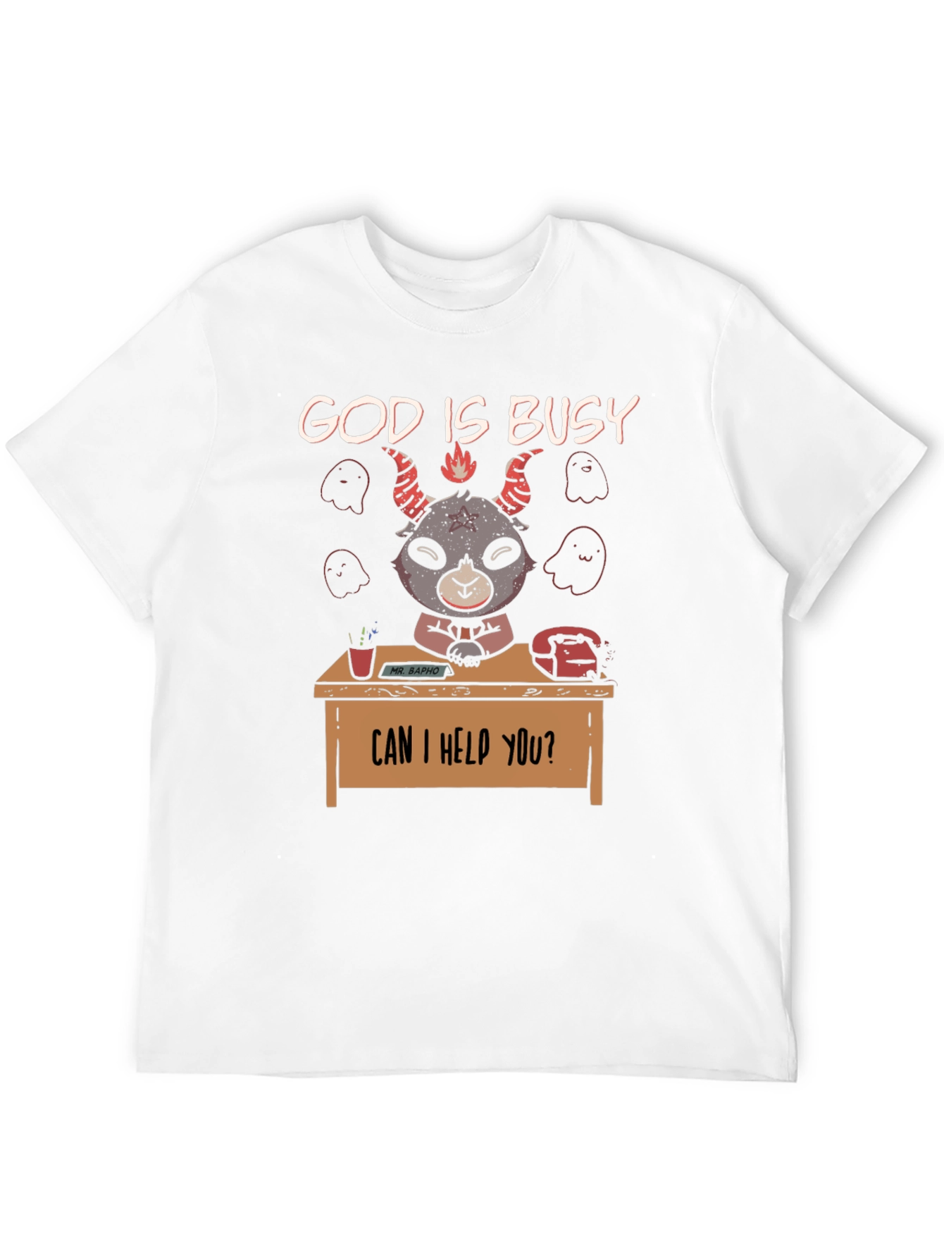 God Is Busy Baphomet Graphic Tee