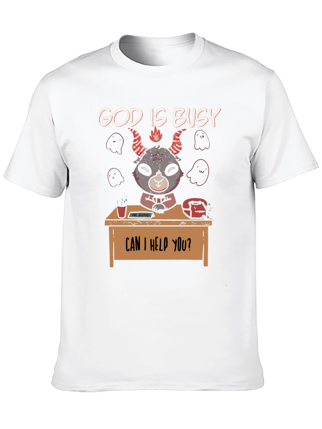 God Is Busy Baphomet Graphic Tee