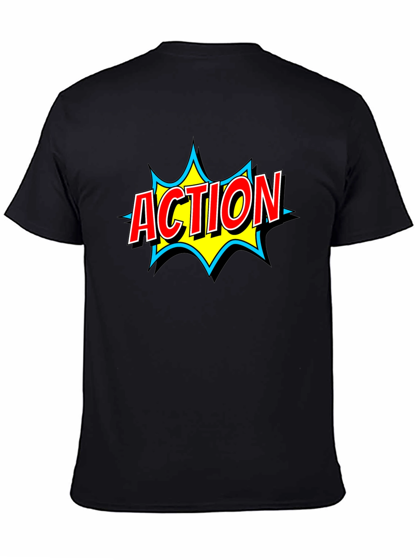 Action Comic Book Style Graphic T-Shirt