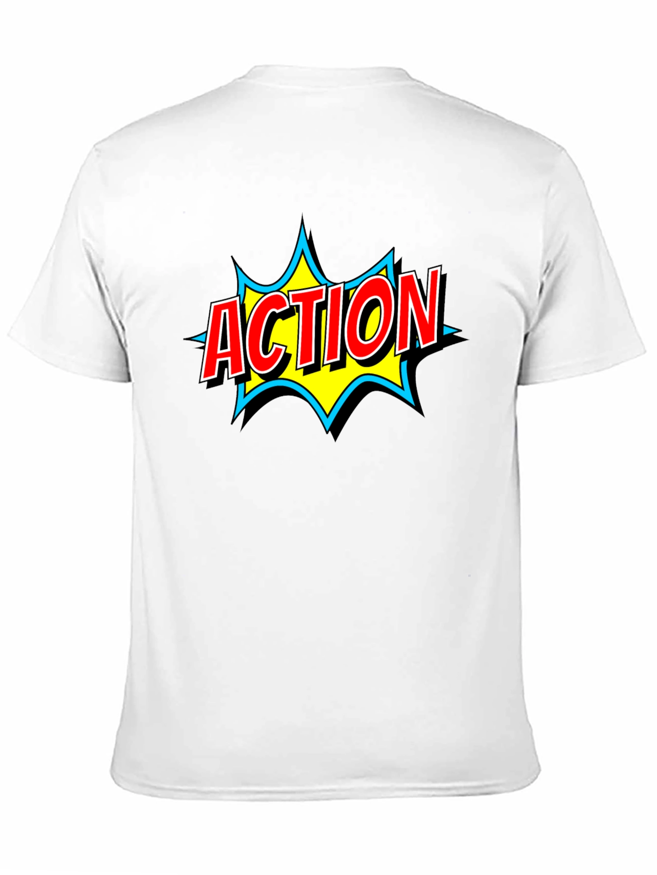 Action Comic Book Style Graphic T-Shirt