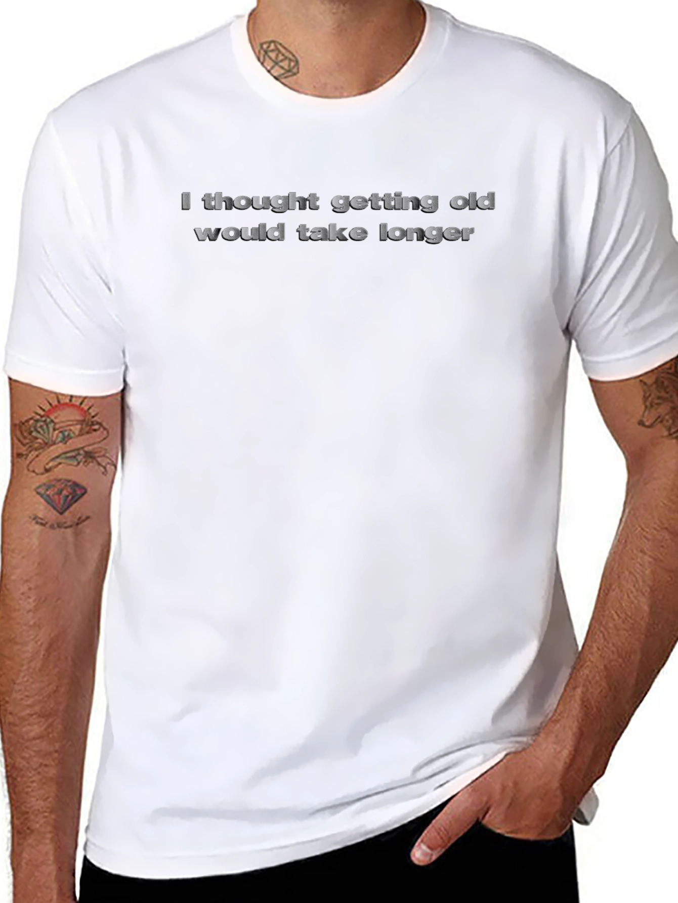 Funny Getting Old Graphic Tee - Black