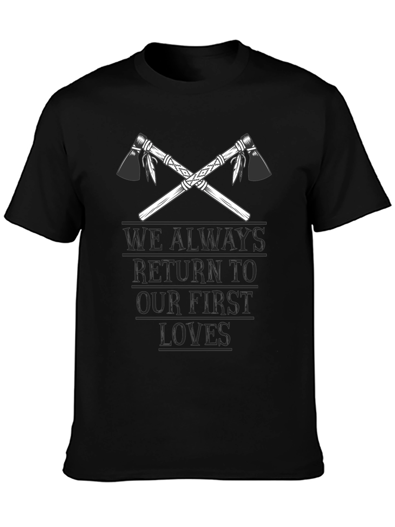 Native American Tomahawk First Loves Graphic T-Shirt