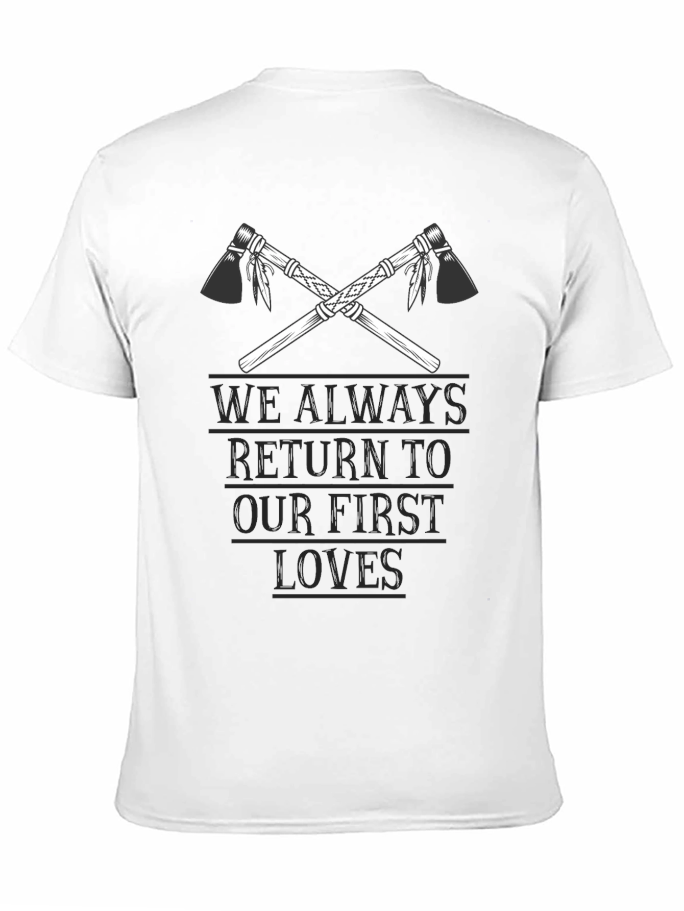 Native American Tomahawk First Loves Graphic T-Shirt