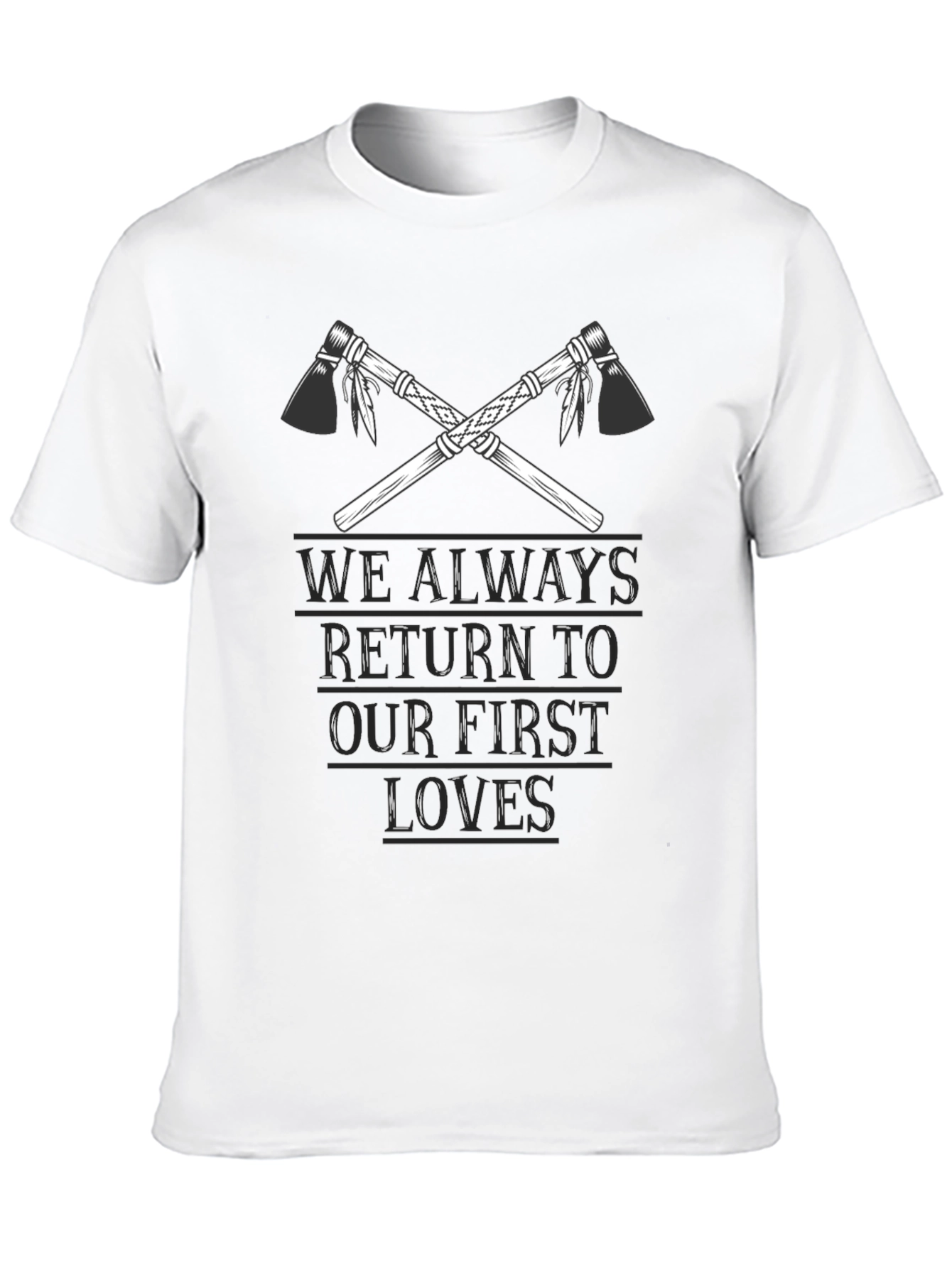 Native American Tomahawk First Loves Graphic T-Shirt