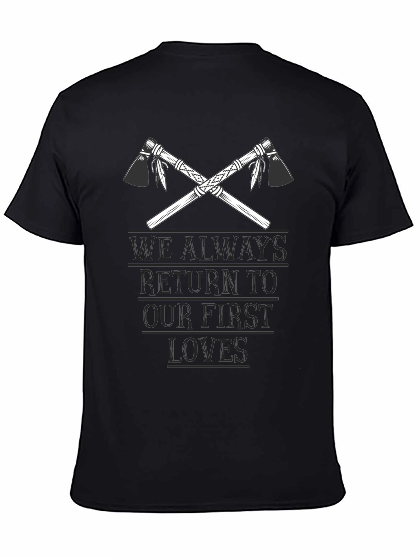 Native American Tomahawk First Loves Graphic T-Shirt