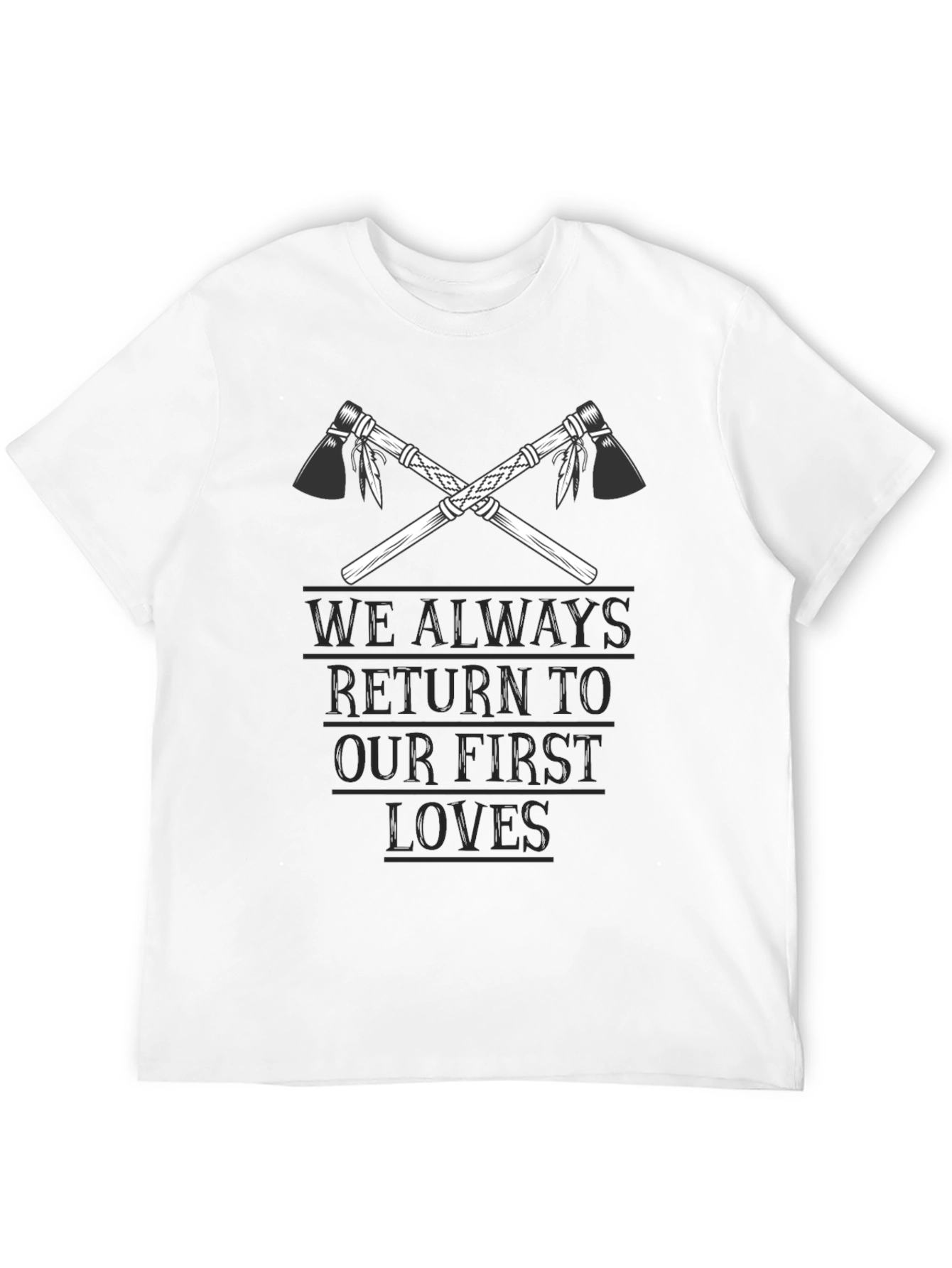 Native American Tomahawk First Loves Graphic T-Shirt