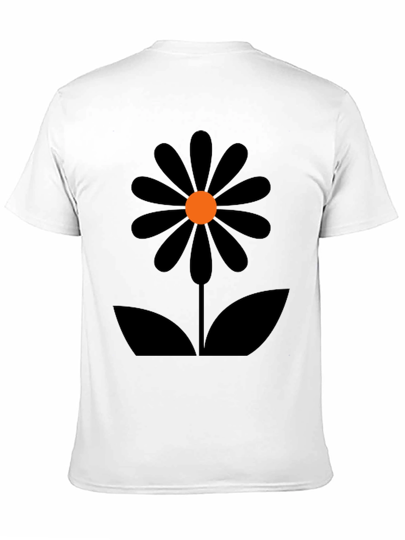 Retro Flower Power Black Graphic Tee