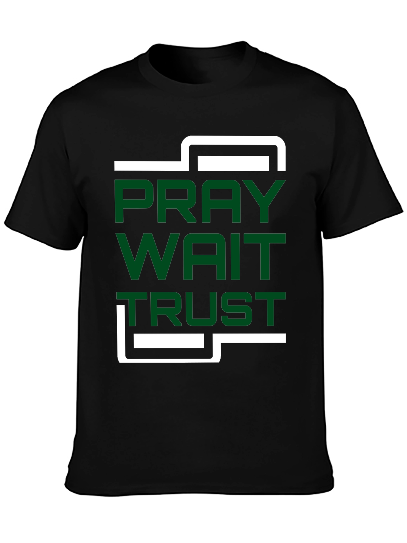 Pray Wait Trust Graphic T-Shirt - Modern Christian Apparel