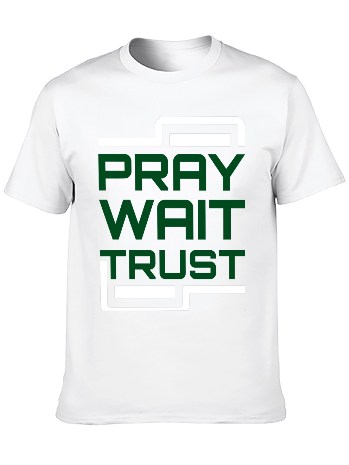 Pray Wait Trust Graphic T-Shirt - Modern Christian Apparel