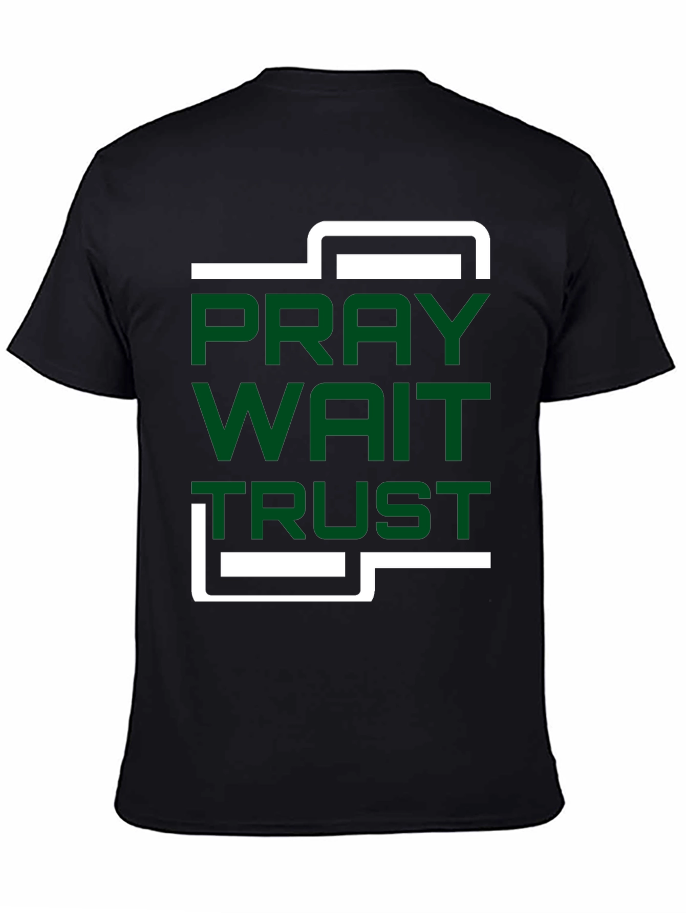 Pray Wait Trust Graphic T-Shirt - Modern Christian Apparel