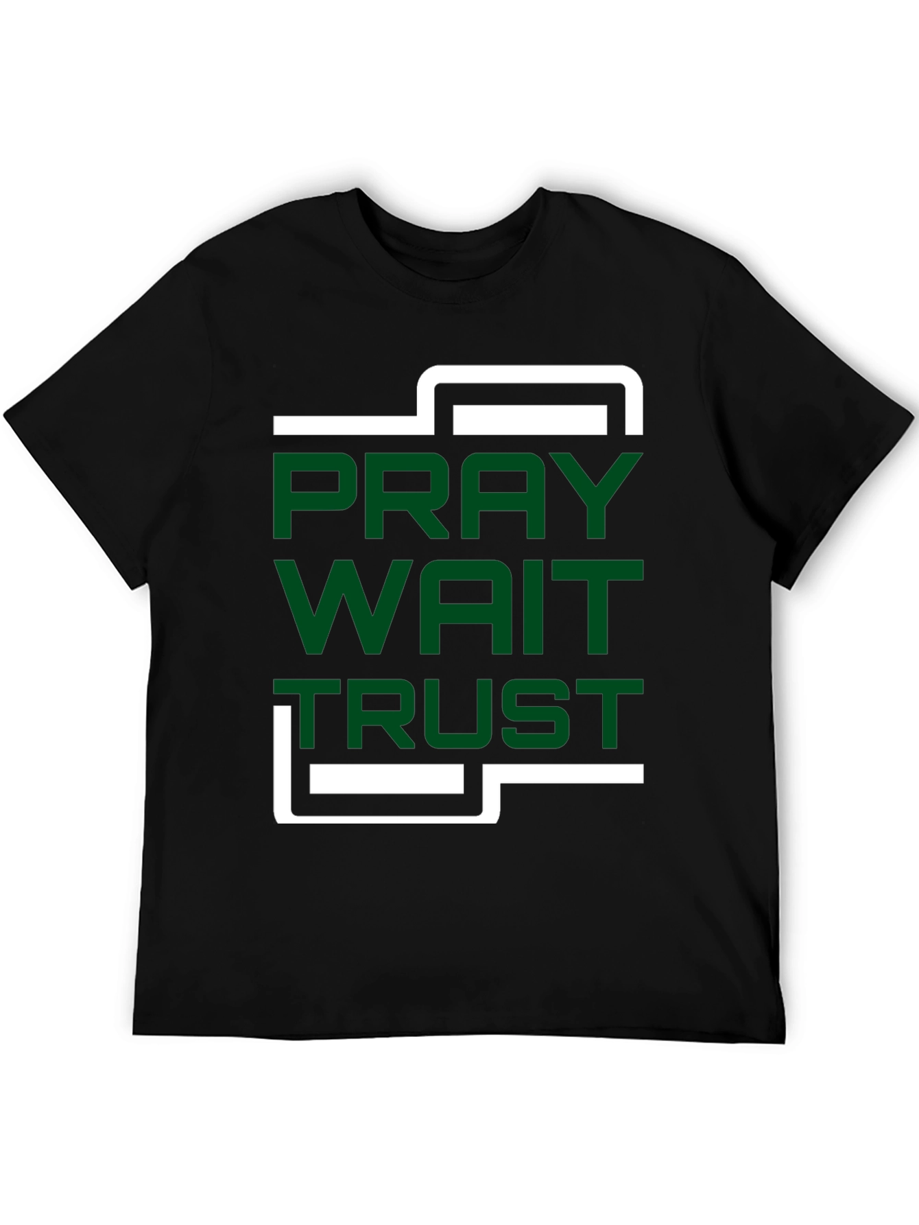 Pray Wait Trust Graphic T-Shirt - Modern Christian Apparel