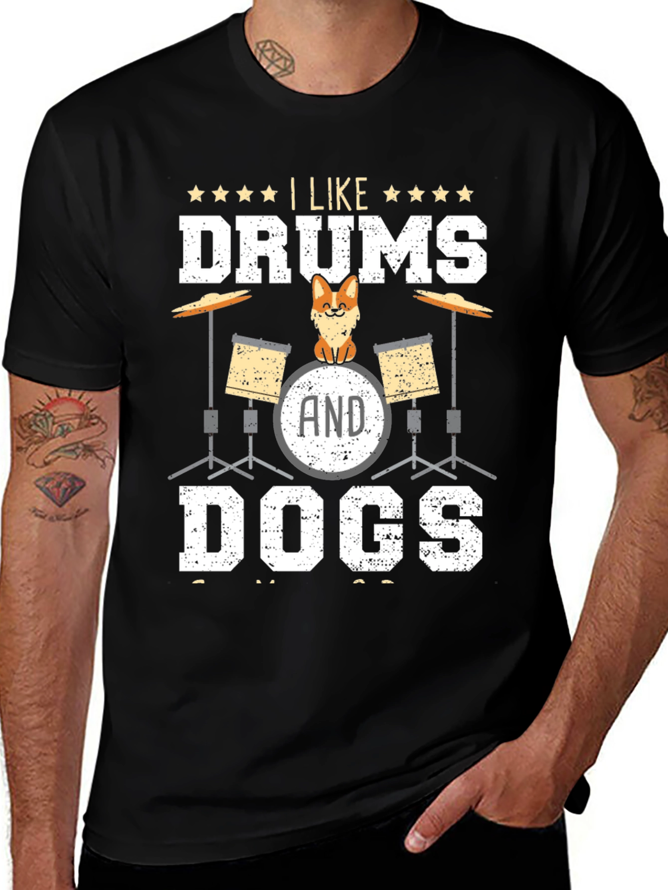 I Like Drums and Dogs T-Shirt
