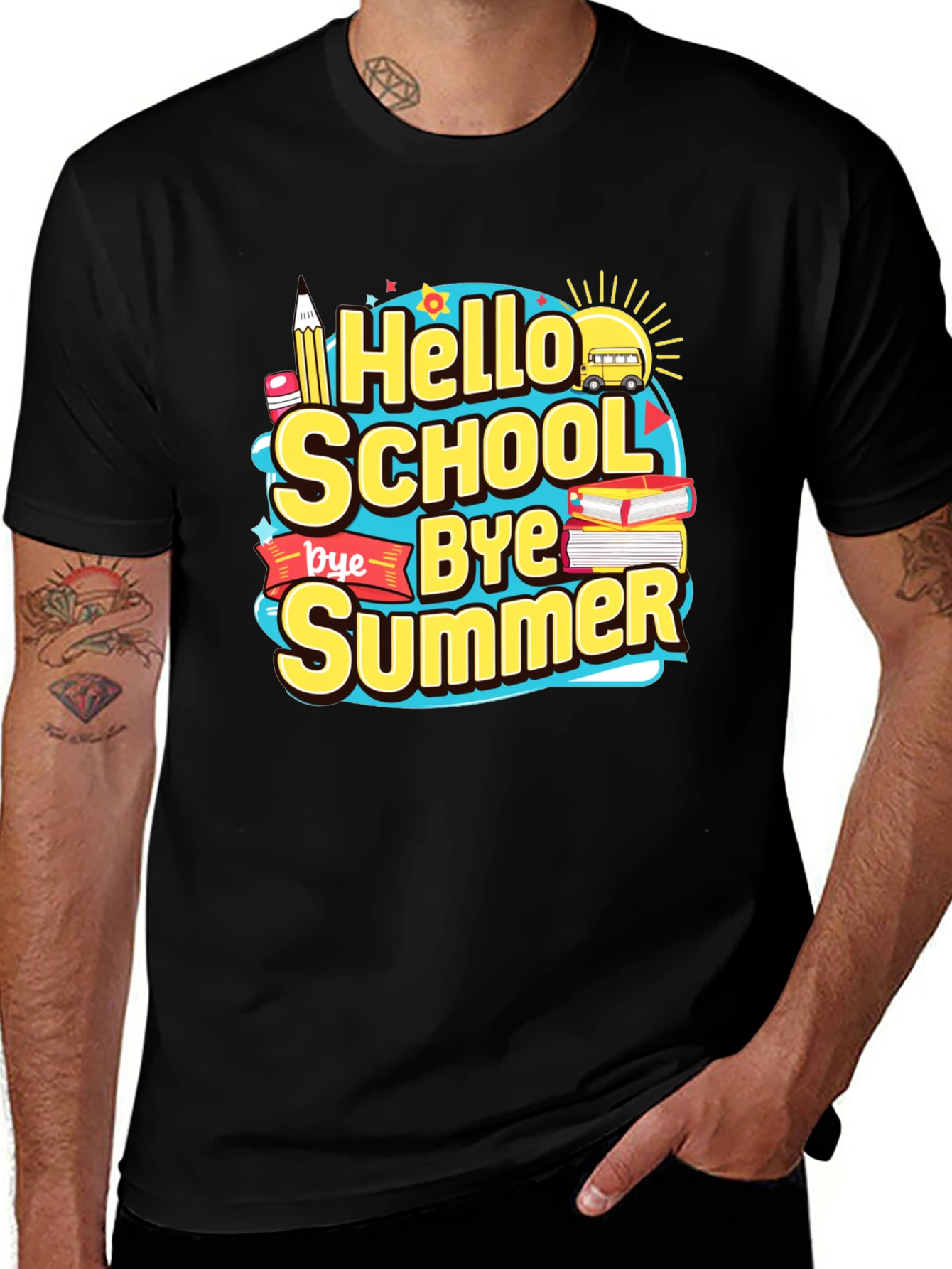 Hello School Bye Summer Graphic Tee