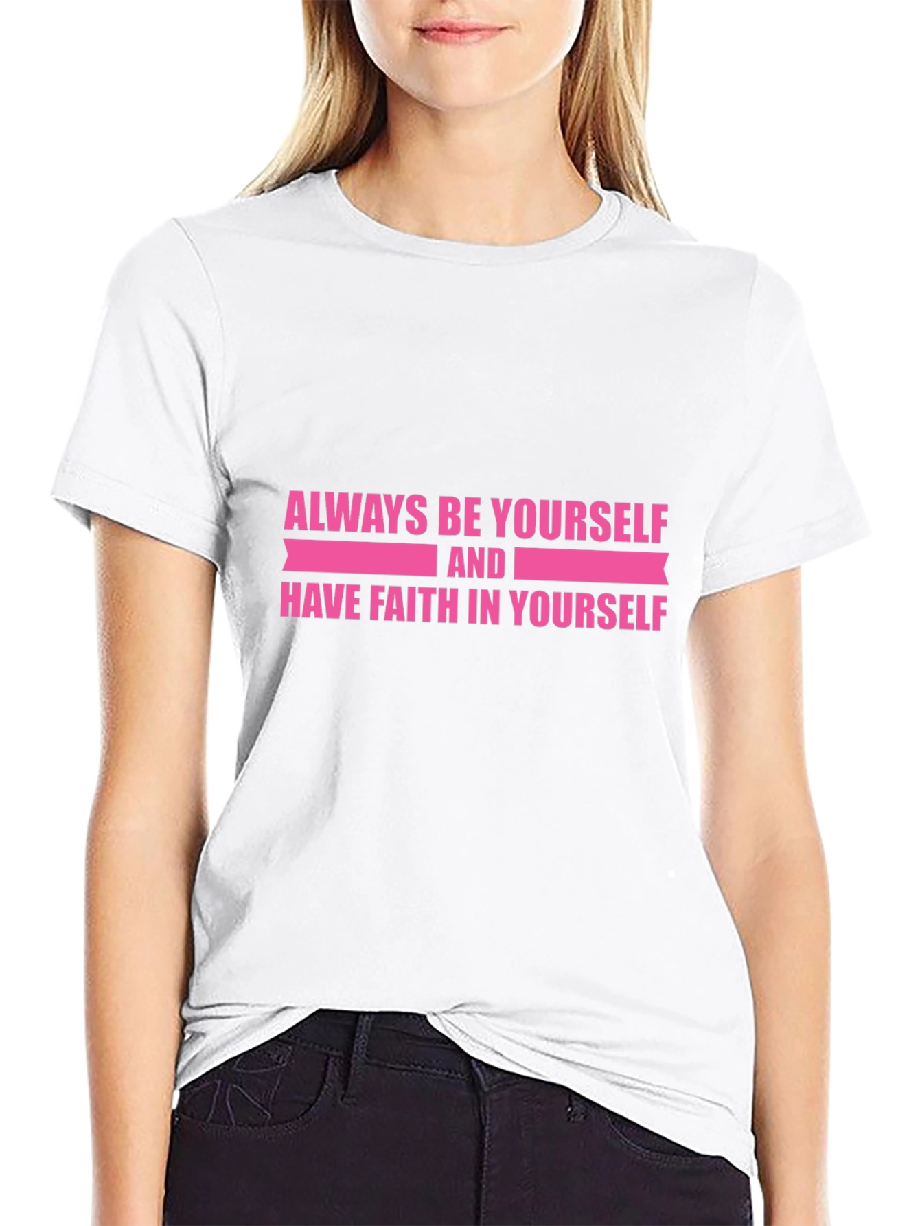 Inspirational Black T-Shirt: Always Be Yourself