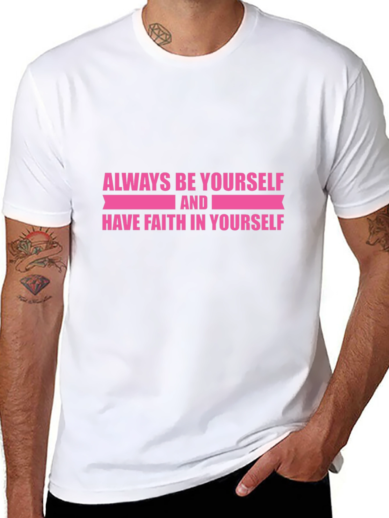 Inspirational Black T-Shirt: Always Be Yourself