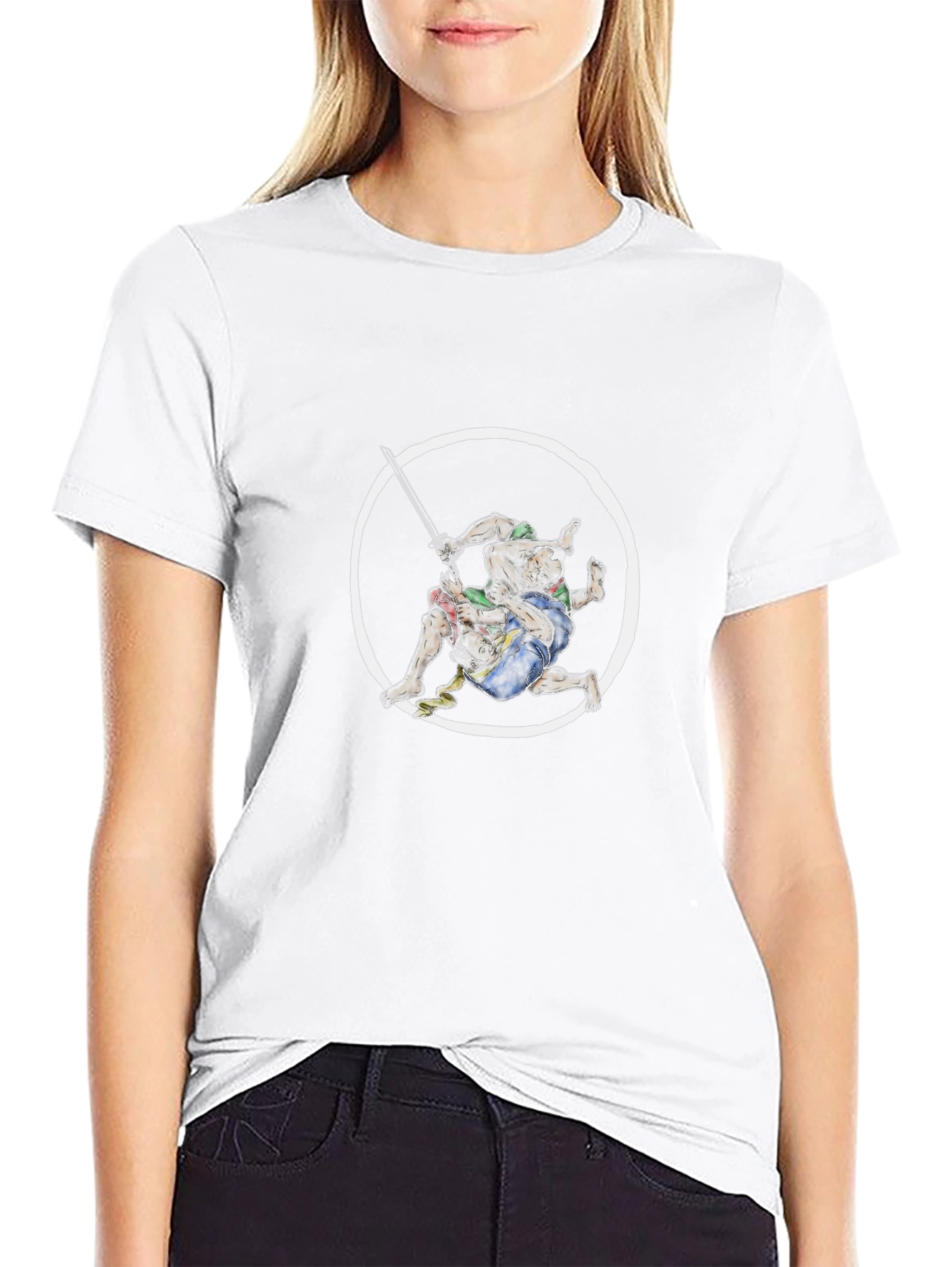 Fighting Samurai T-Shirt - Black