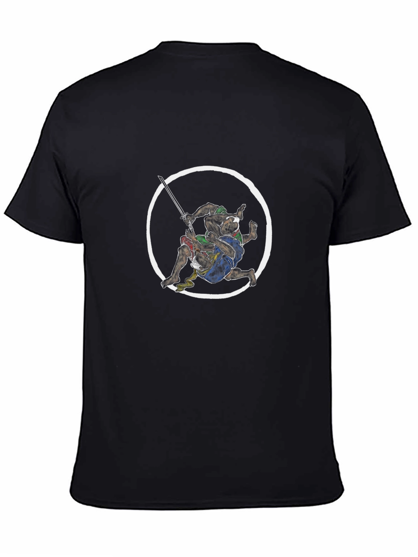 Fighting Samurai T-Shirt - Black