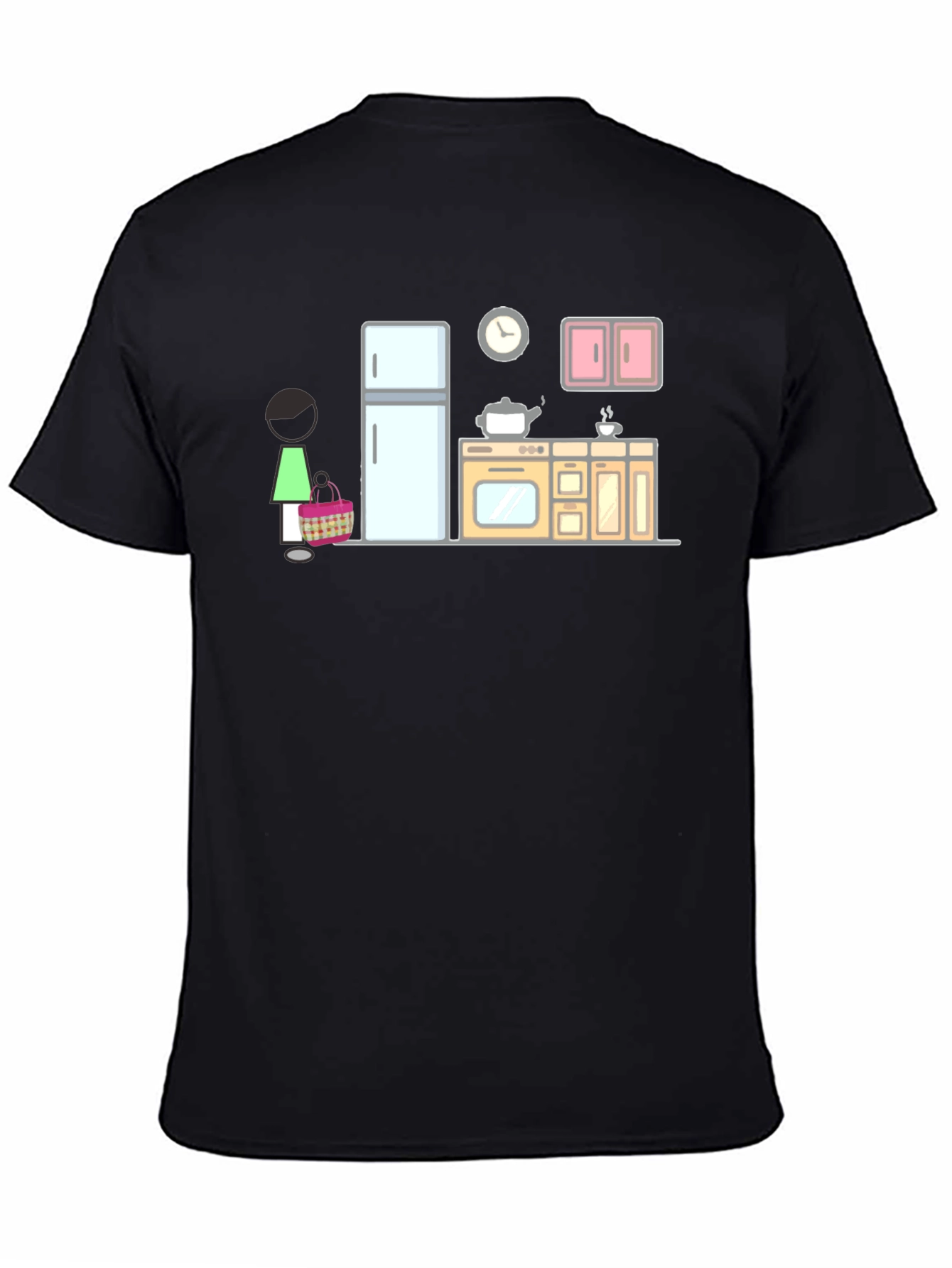 Cartoon Kitchen Graphic T-Shirt