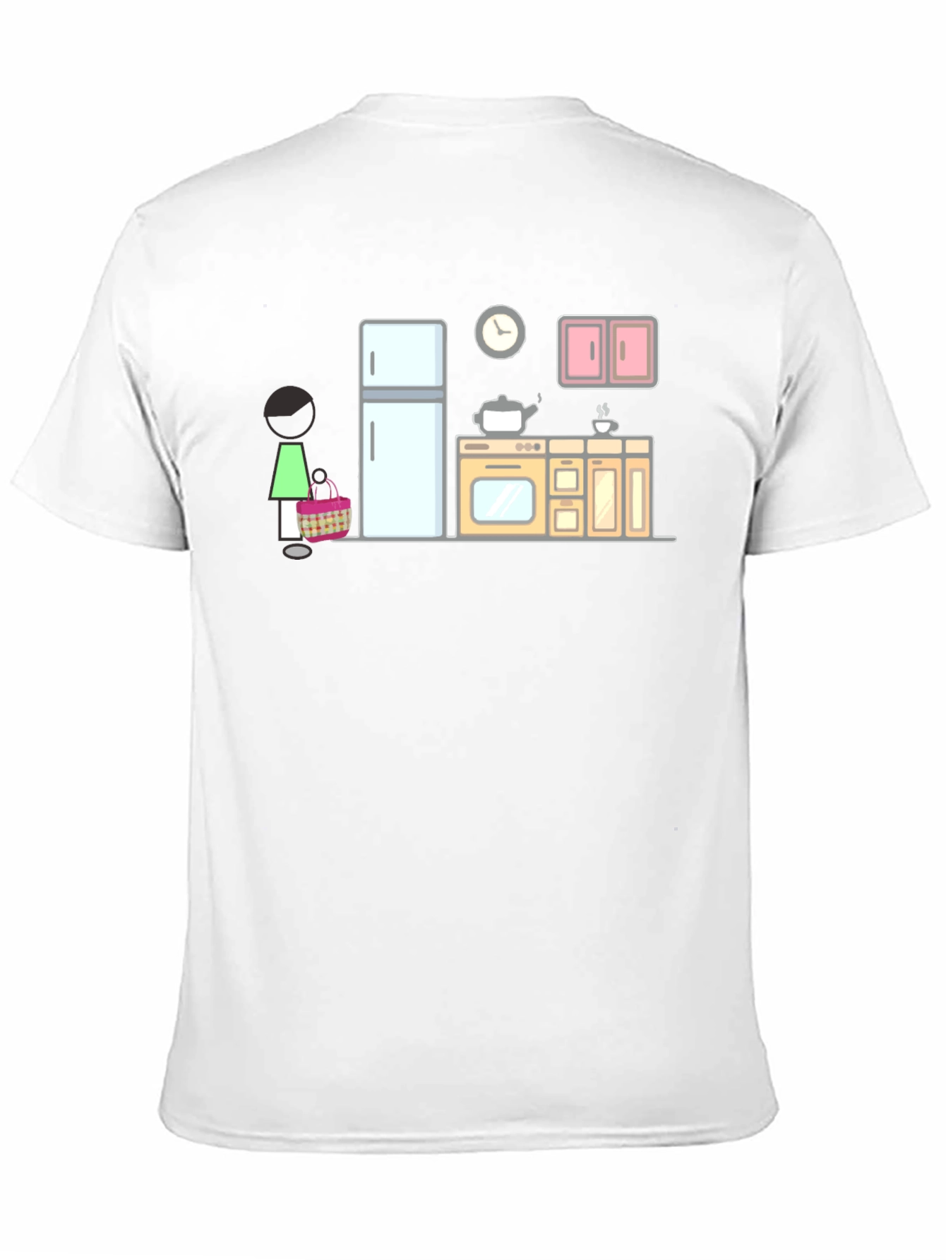 Cartoon Kitchen Graphic T-Shirt