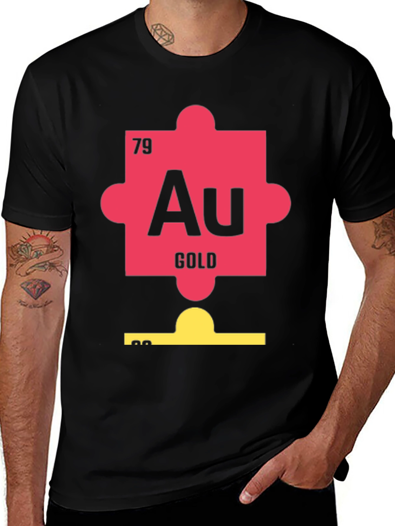 Gold Element Periodic Table Funny Autism Awareness T-Shirt