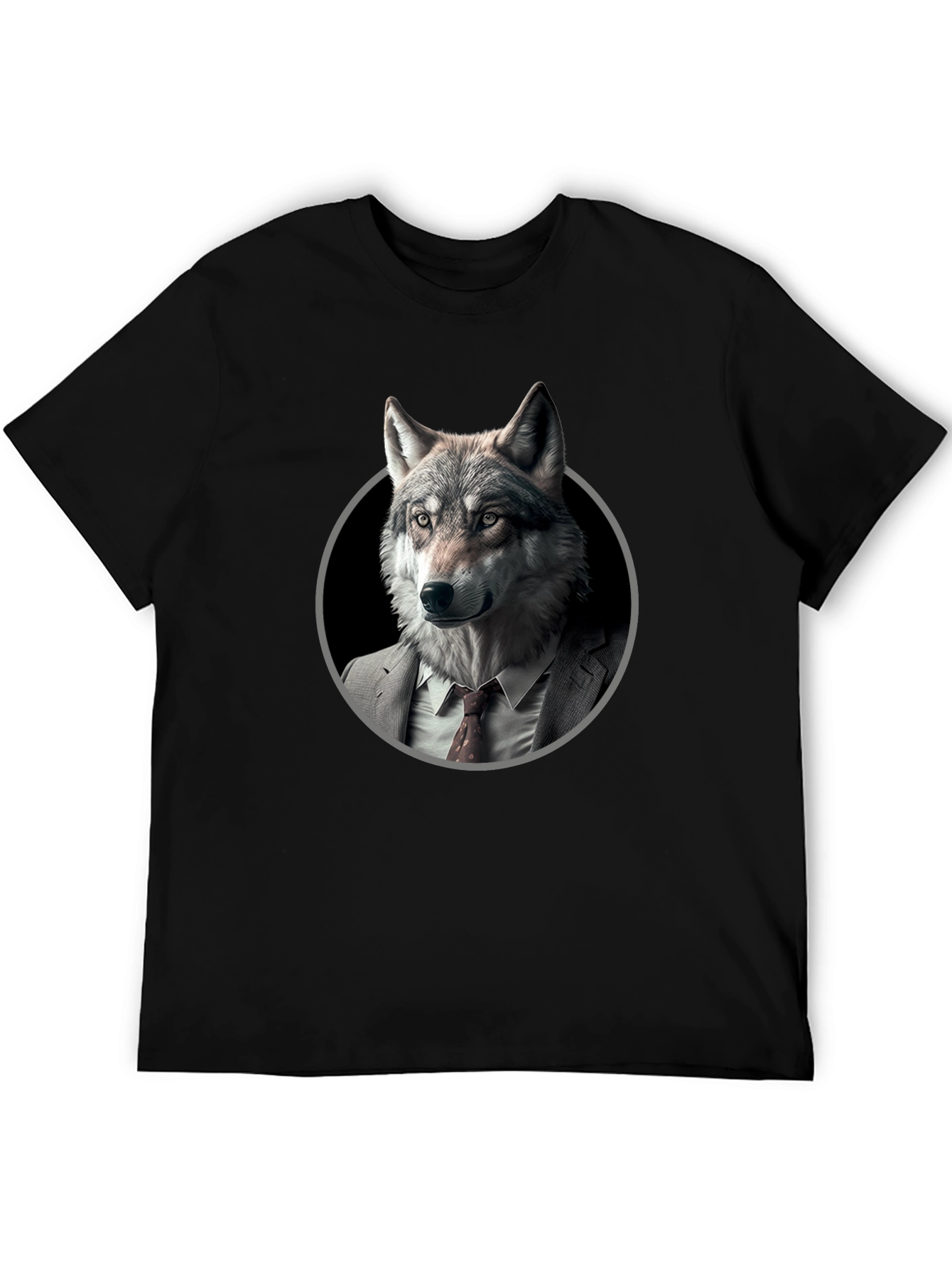 Wolf in Suit Graphic T-Shirt - Mens