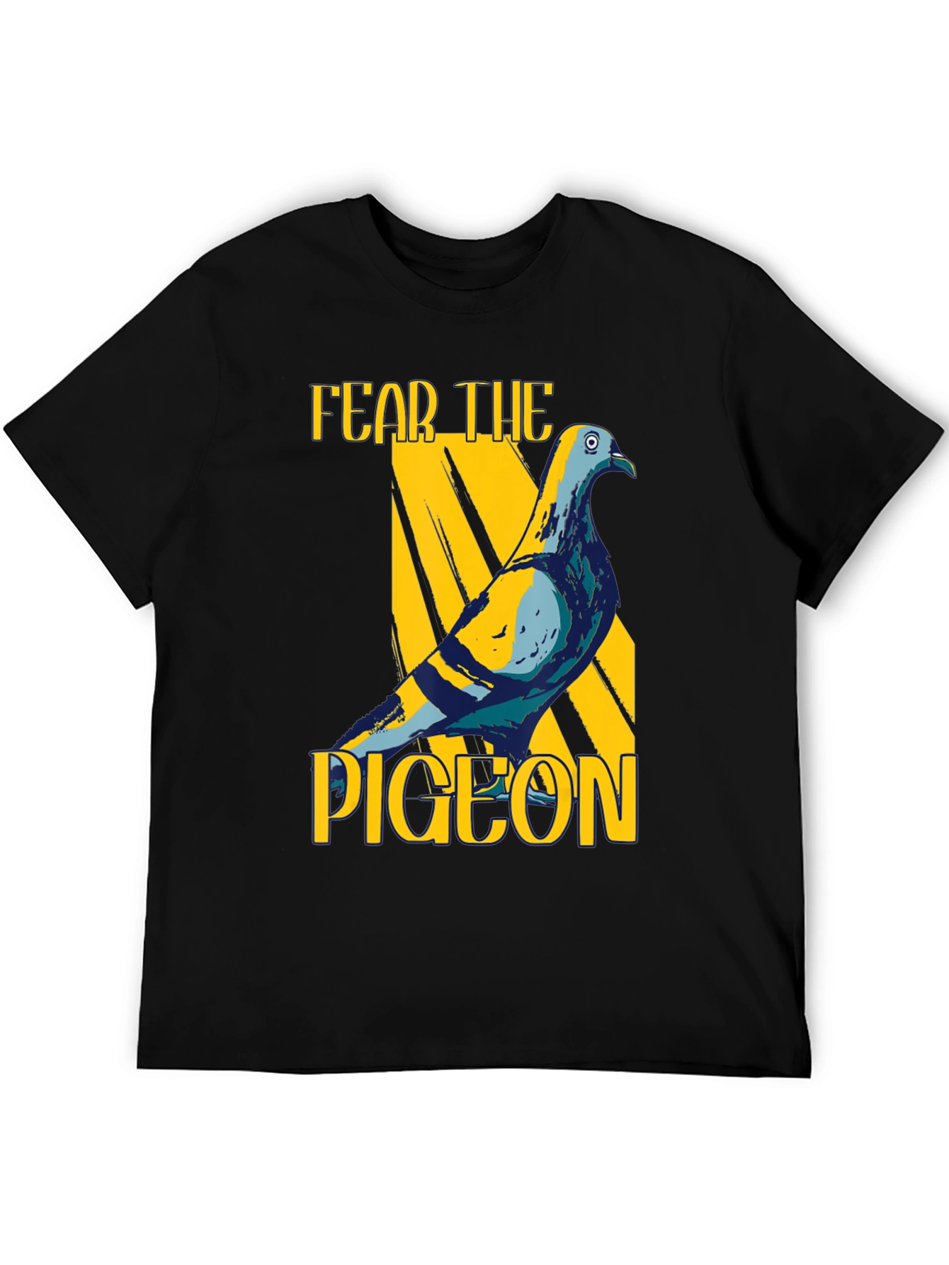 Fear The Pigeon Graphic T-Shirt - Black