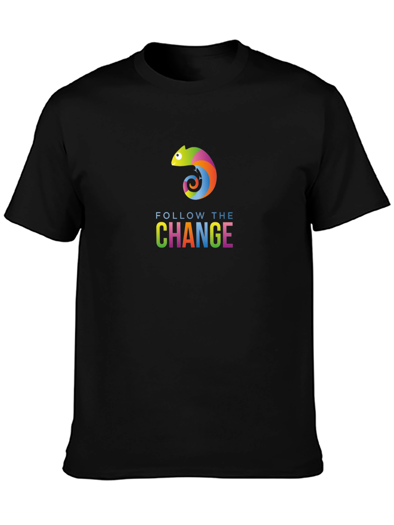 Follow the Change Chameleon Black T-Shirt