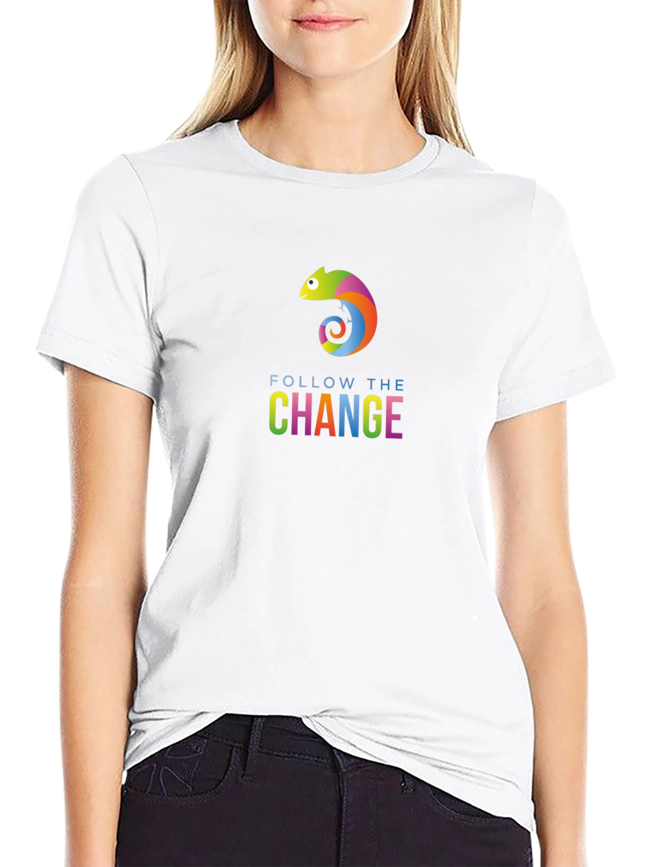 Follow the Change Chameleon Black T-Shirt
