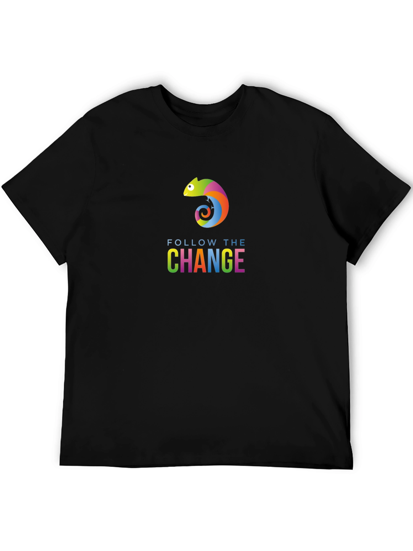 Follow the Change Chameleon Black T-Shirt