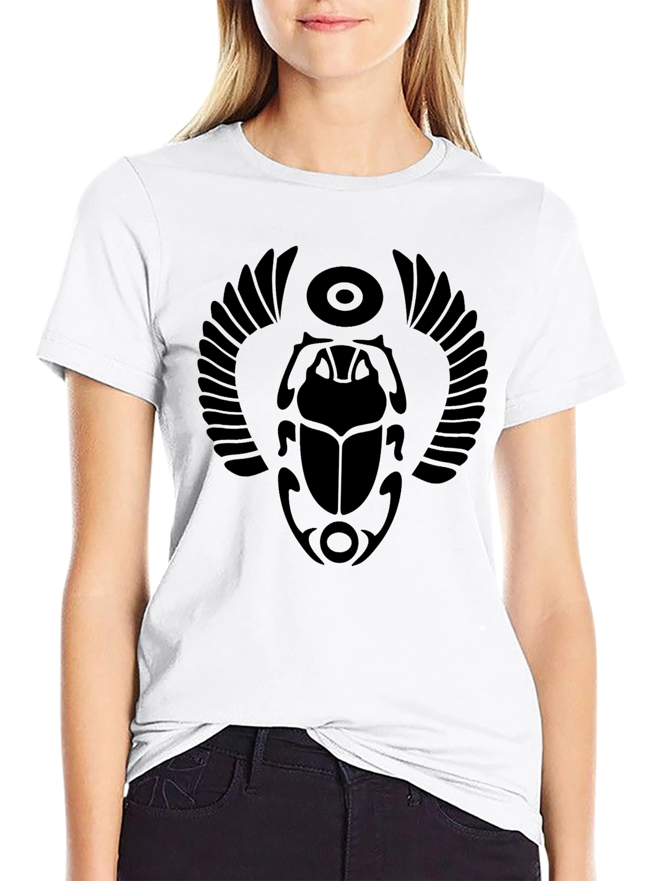Egyptian Scarab Beetle T-Shirt - Black Graphic Tee