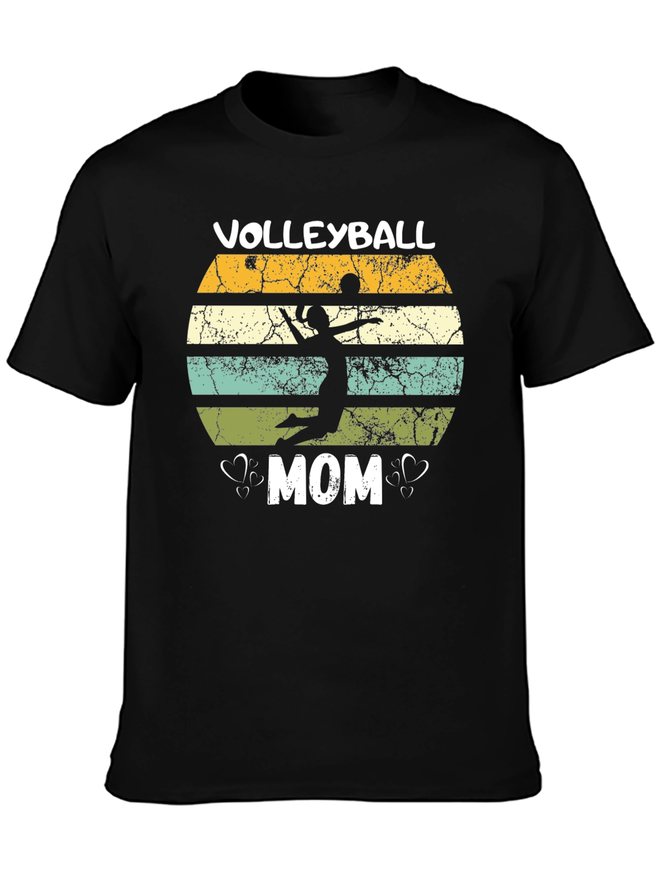 Volleyball Mom Graphic Tee - Black