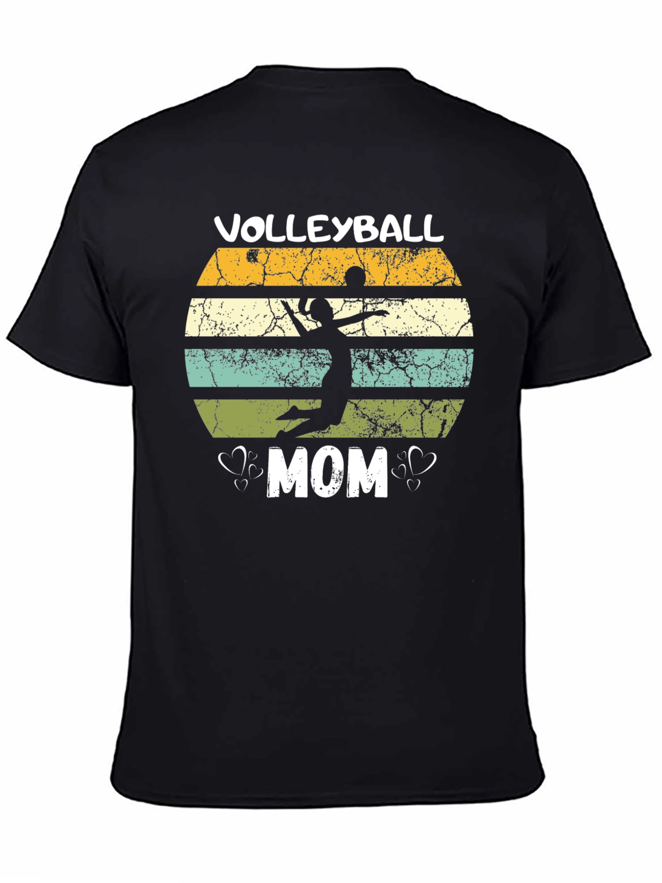 Volleyball Mom Graphic Tee - Black