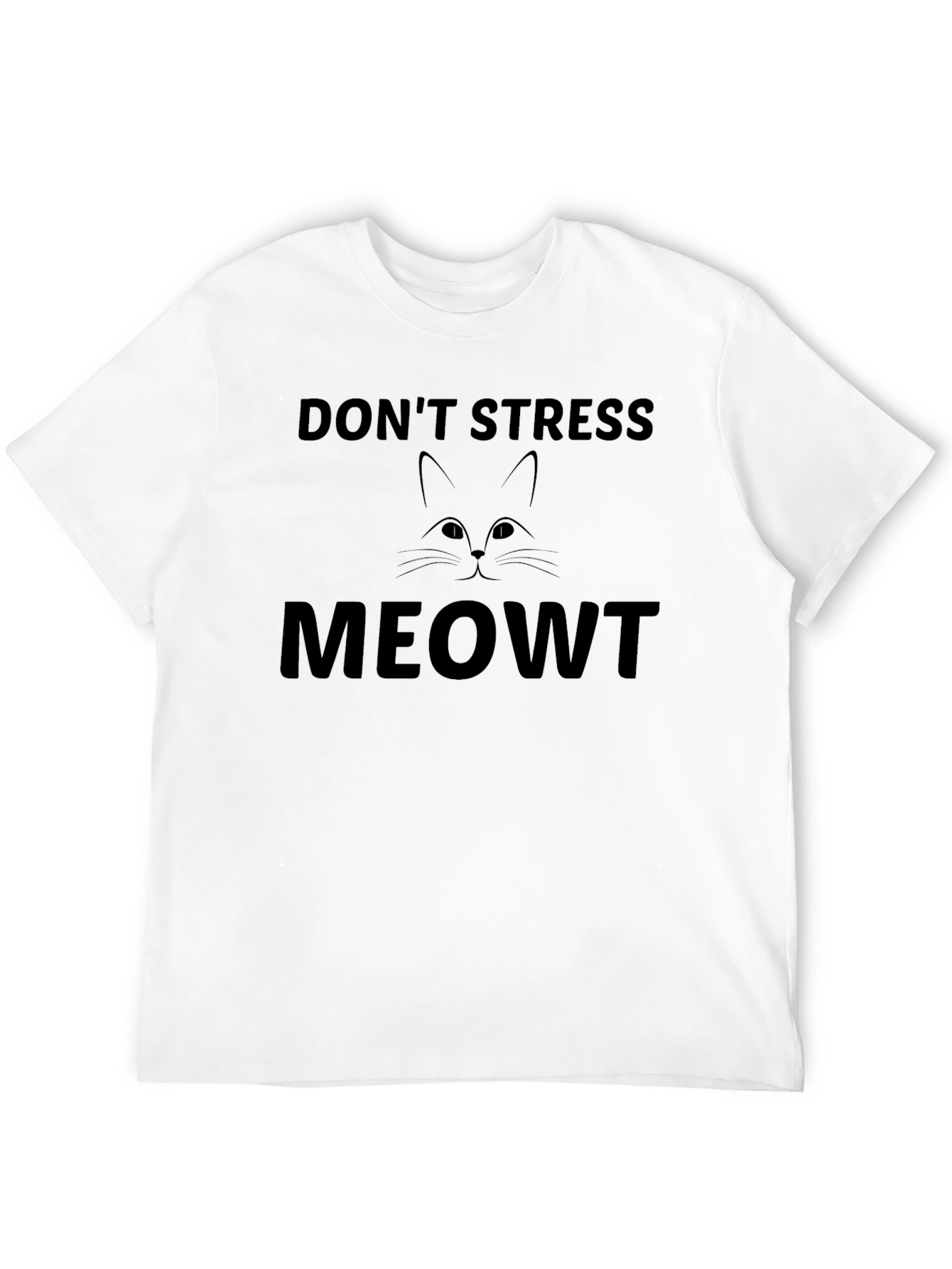 Dont Stress Meowt Black Cat Graphic T-Shirt