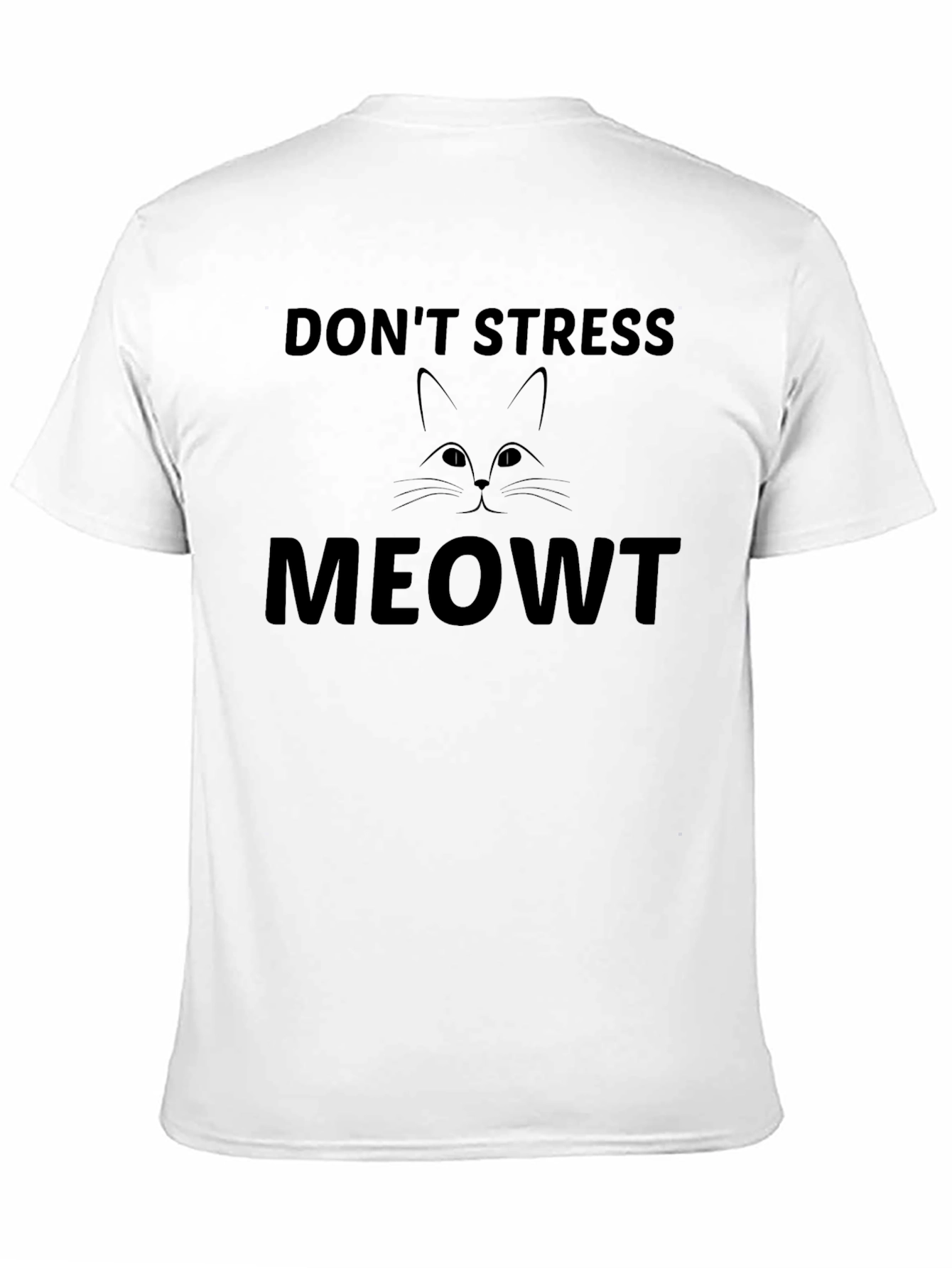 Dont Stress Meowt Black Cat Graphic T-Shirt