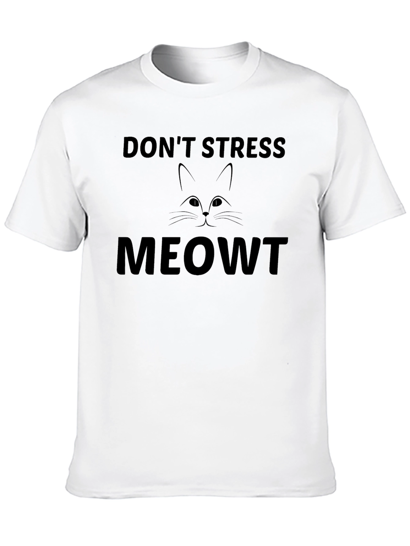 Dont Stress Meowt Black Cat Graphic T-Shirt