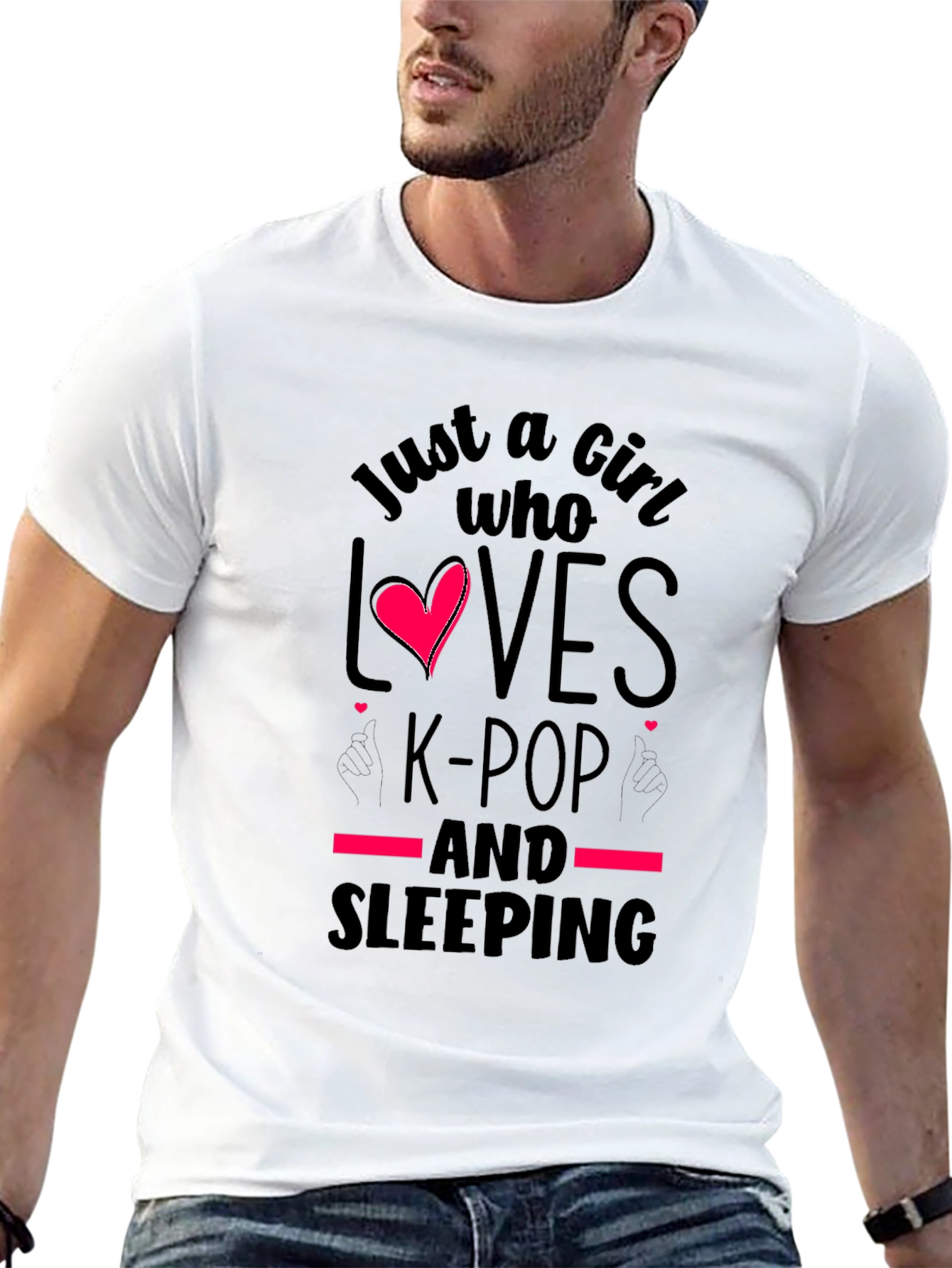 Just a Girl Who Loves K-Pop and Sleeping T-Shirt