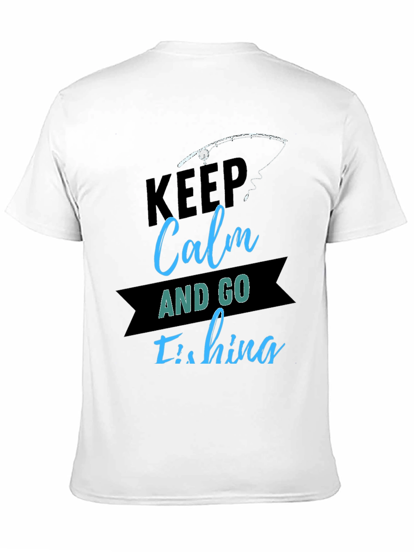 Keep Calm and Go Fishing Black T-Shirt